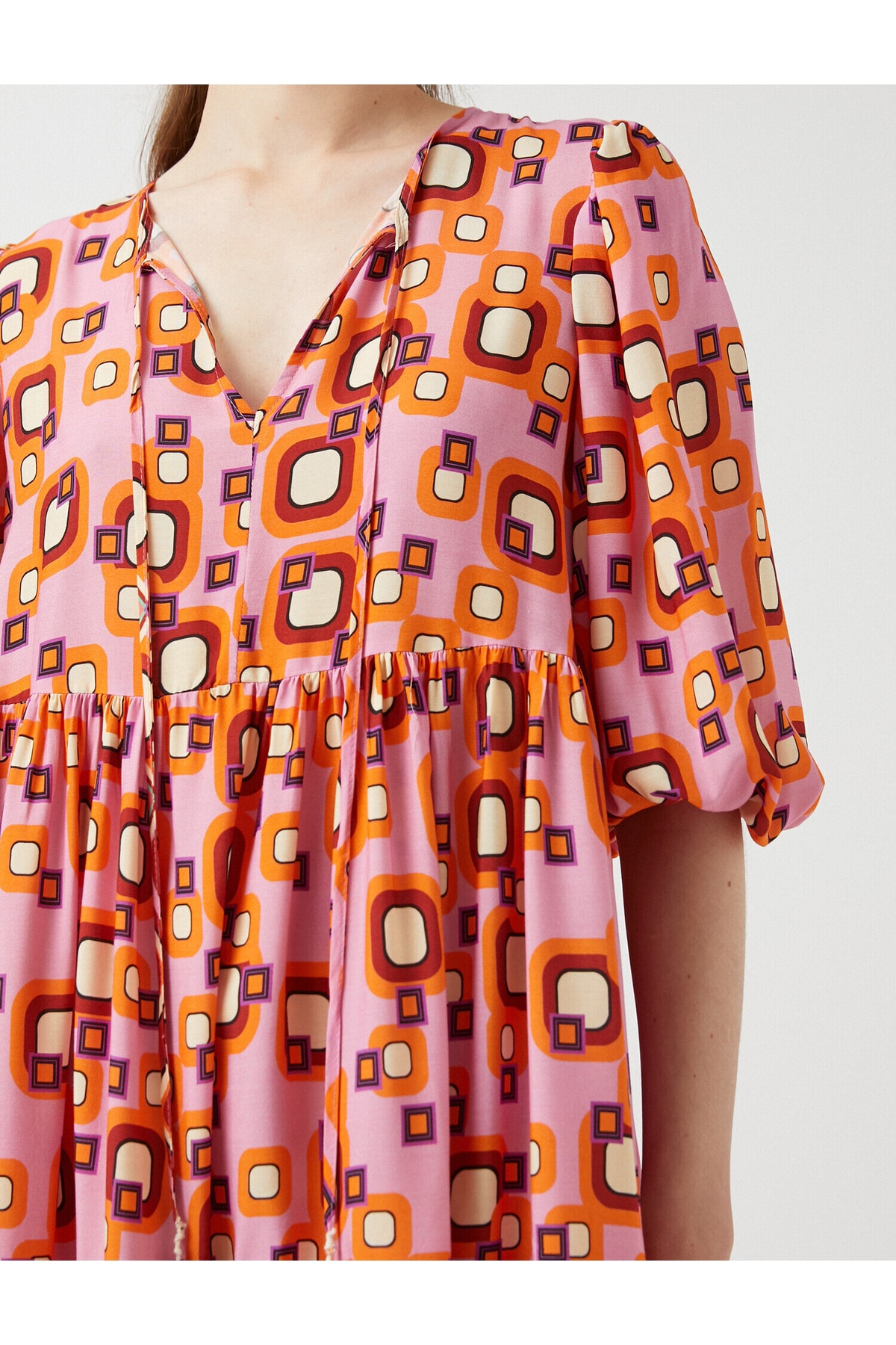 Koton Mini Balon Maneca Rochie Scurta