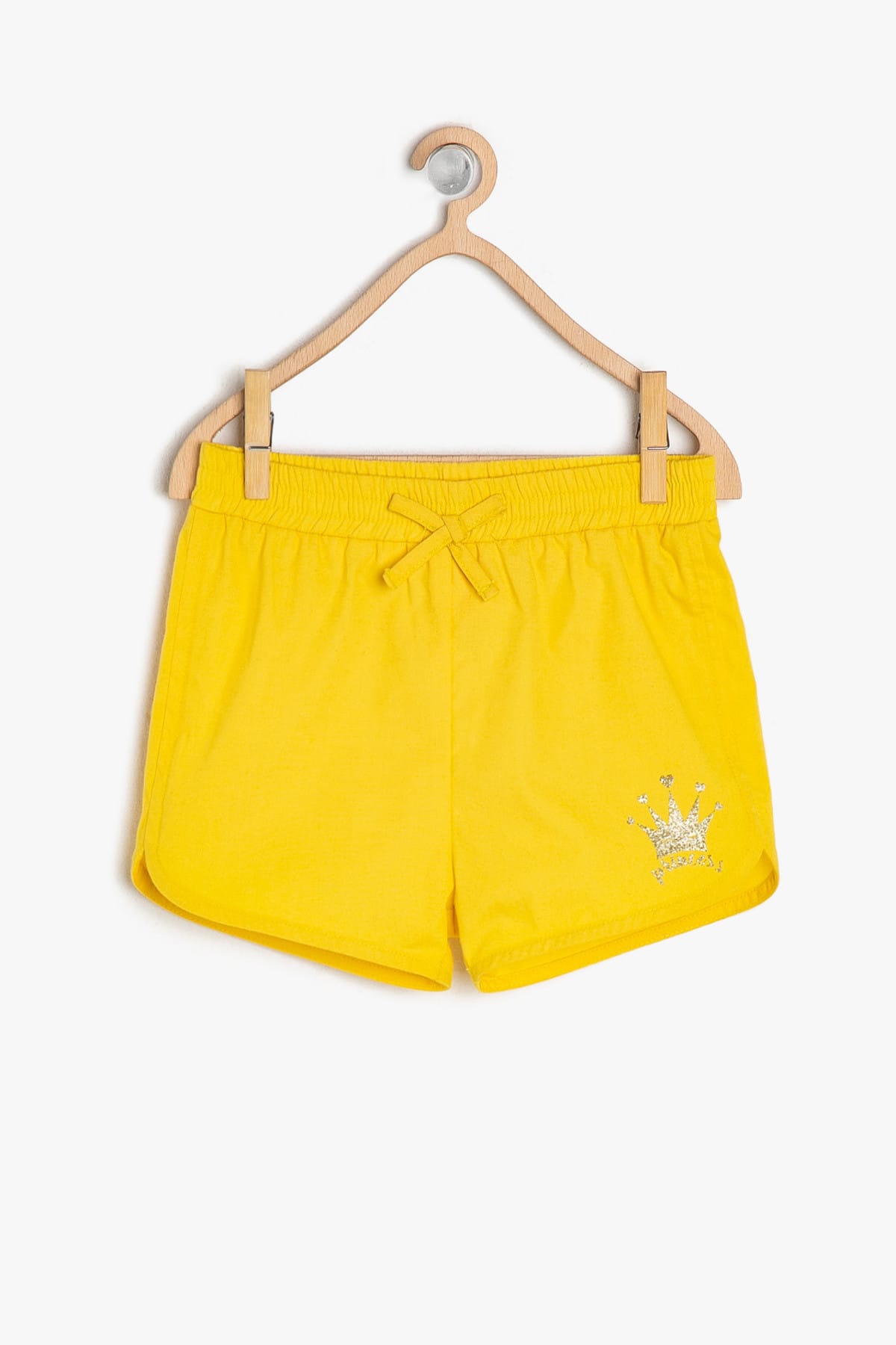 Levně Koton Yellow Baby Girl Glitter Detailed Shorts