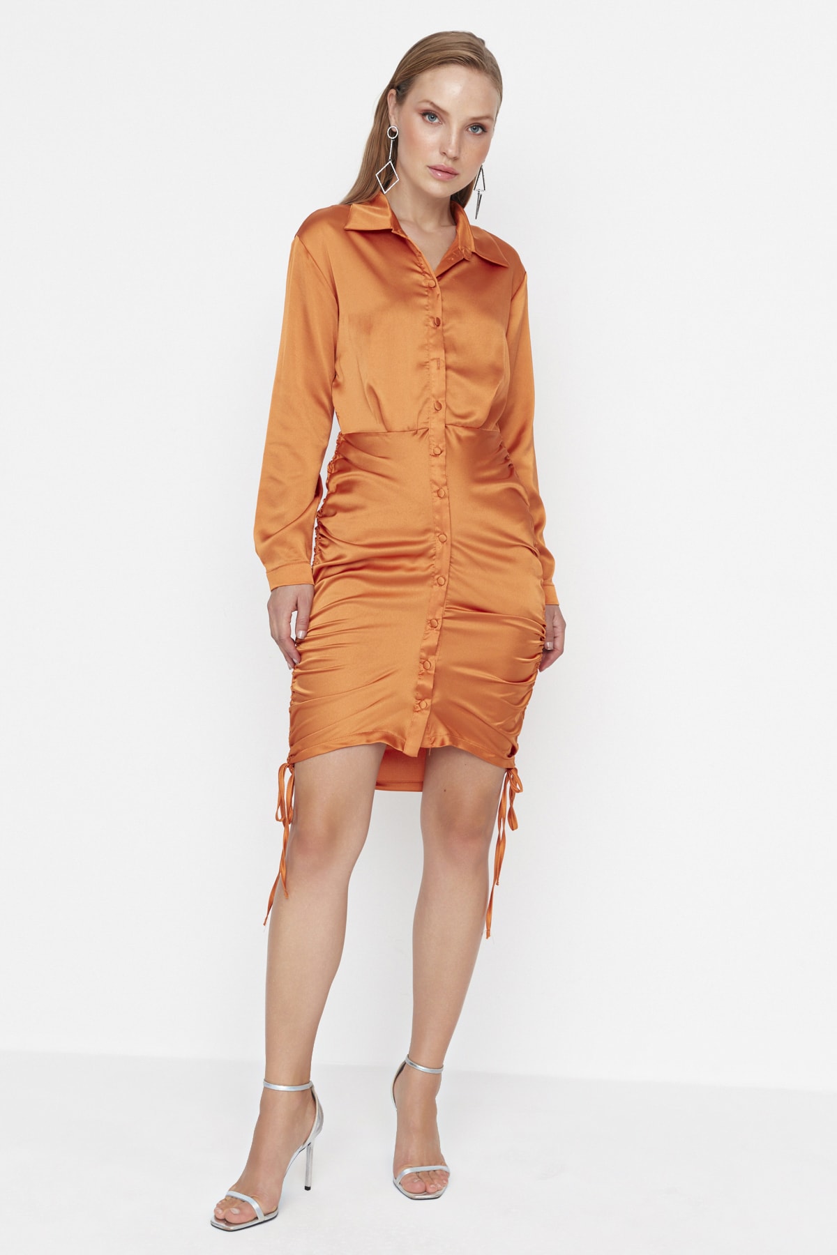 Trendyol Dress - Orange - Bodycon