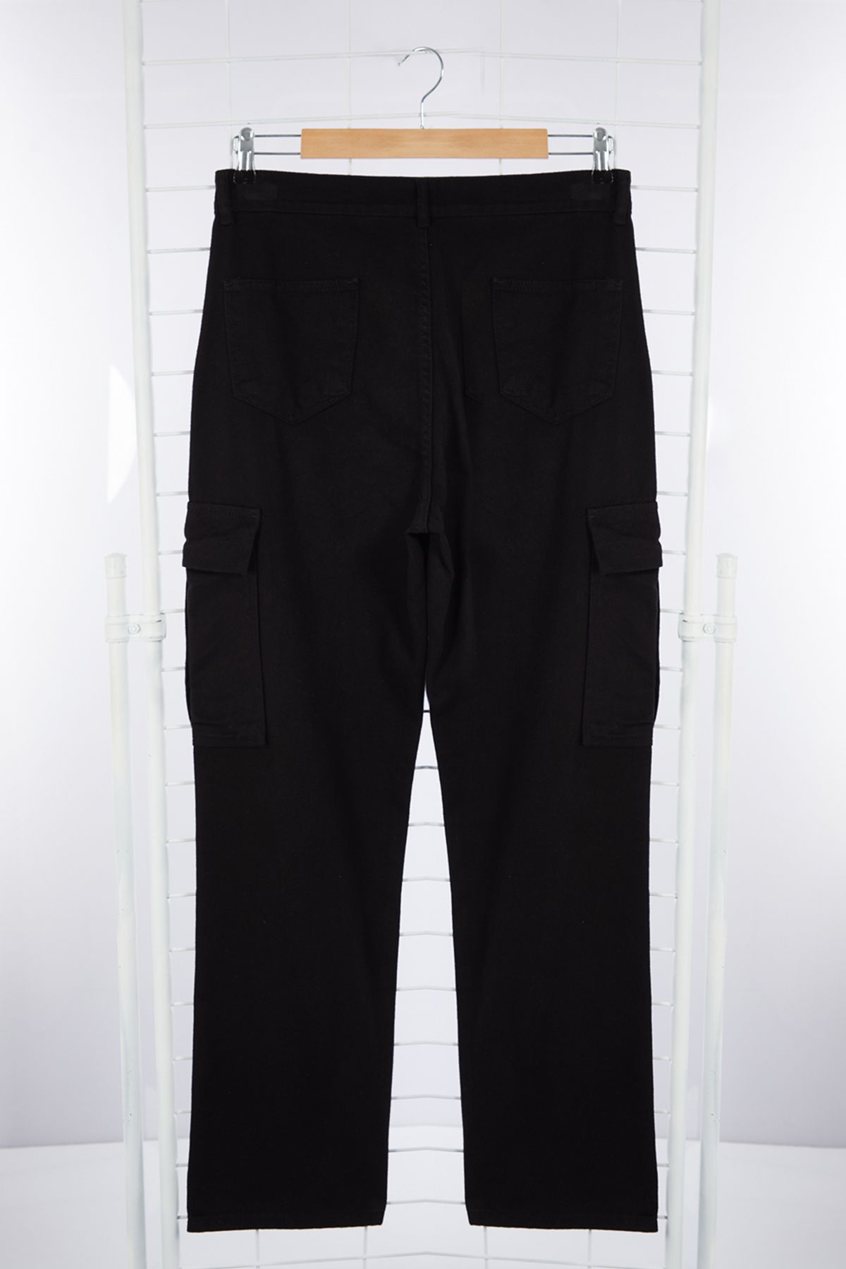 Trendyol Black Cargo Pocket Baggy Trousers