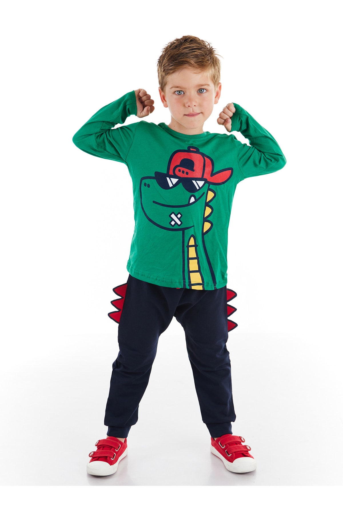 Denokids Dino Boy With Glasses T-shirt Trousers Suit