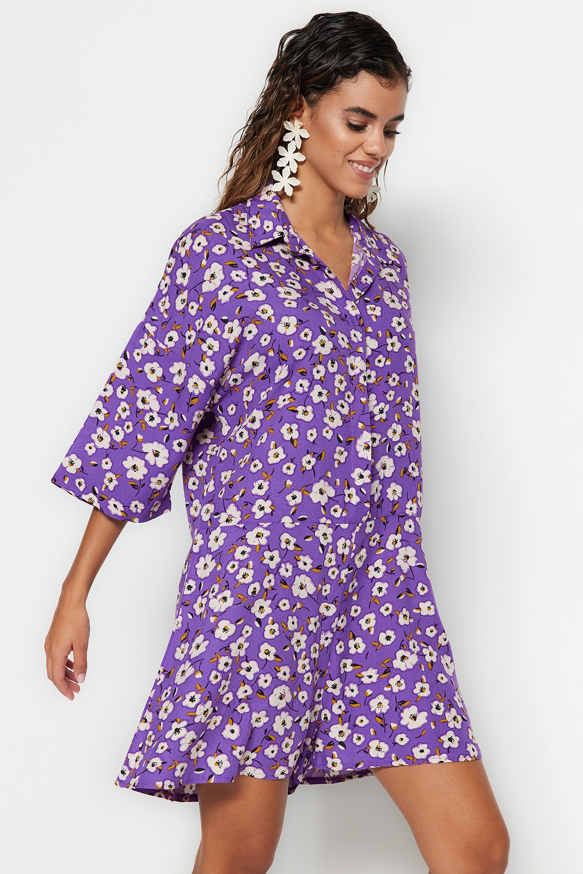 Trendyol Floral Patterned Woven Jumpsuit