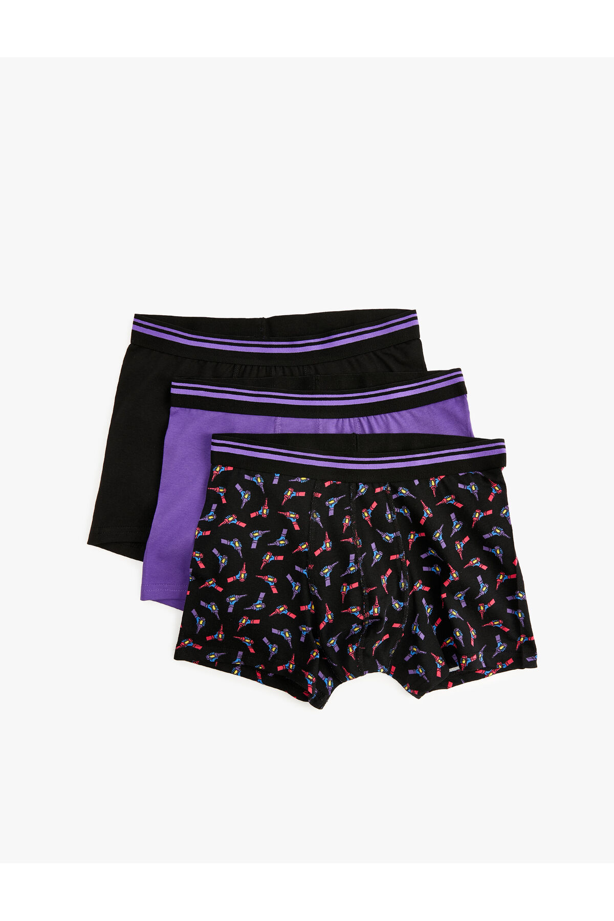 Koton 3-Pack Boxer Set with Game Print, Multicolor