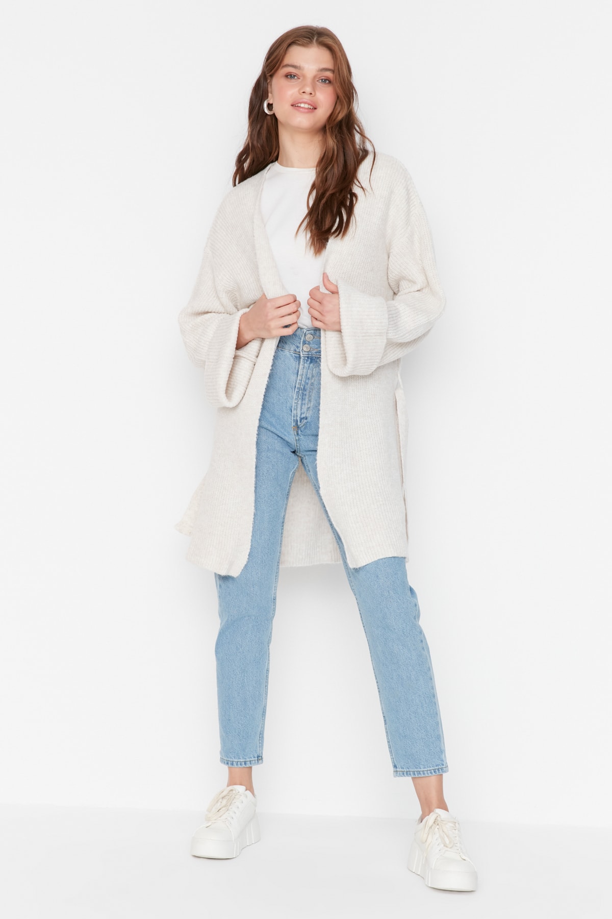 Trendyol Cardigan - Gray - Regular fit