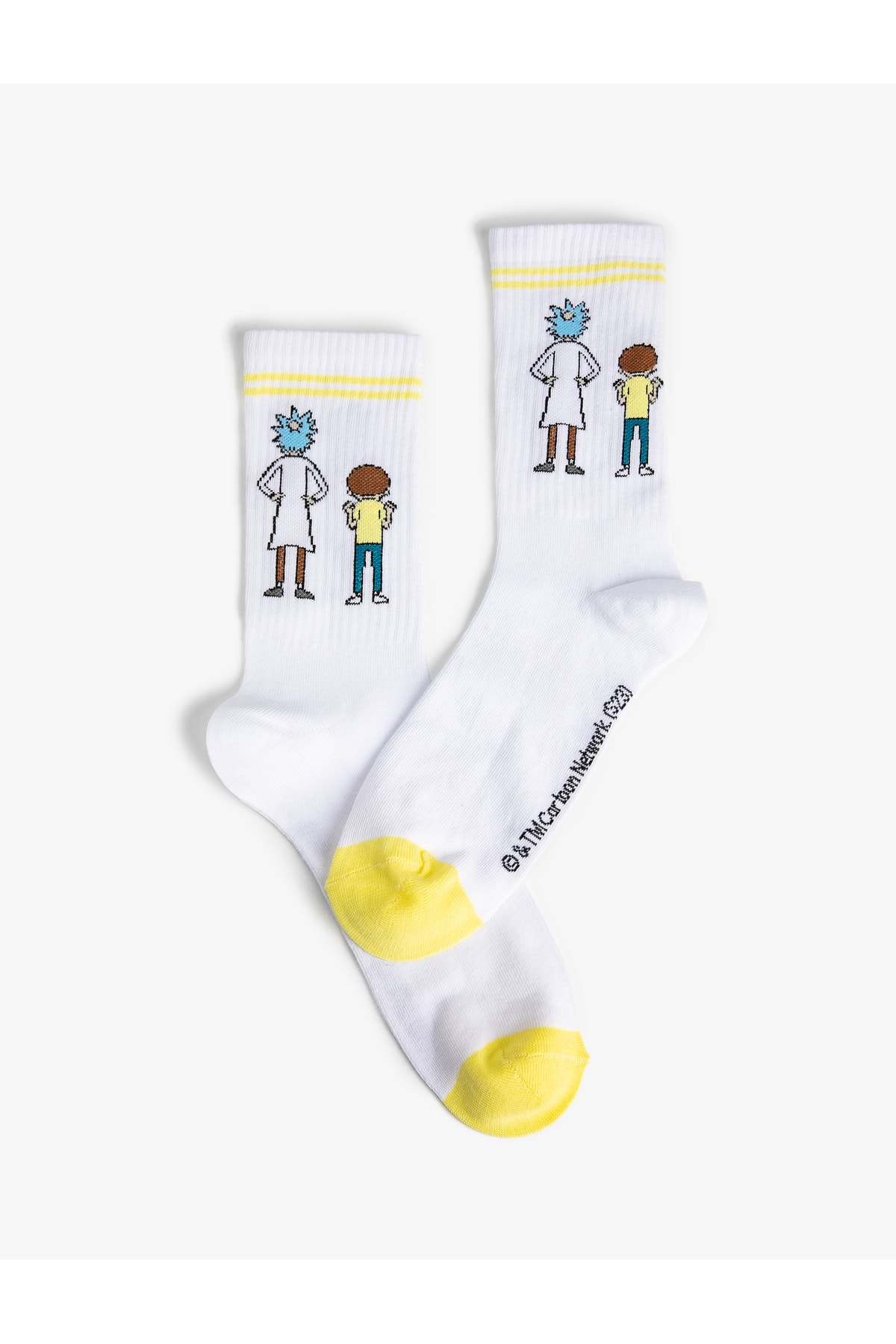 Koton Rick and Morty Crewneck Socks Licensed, Embroidered