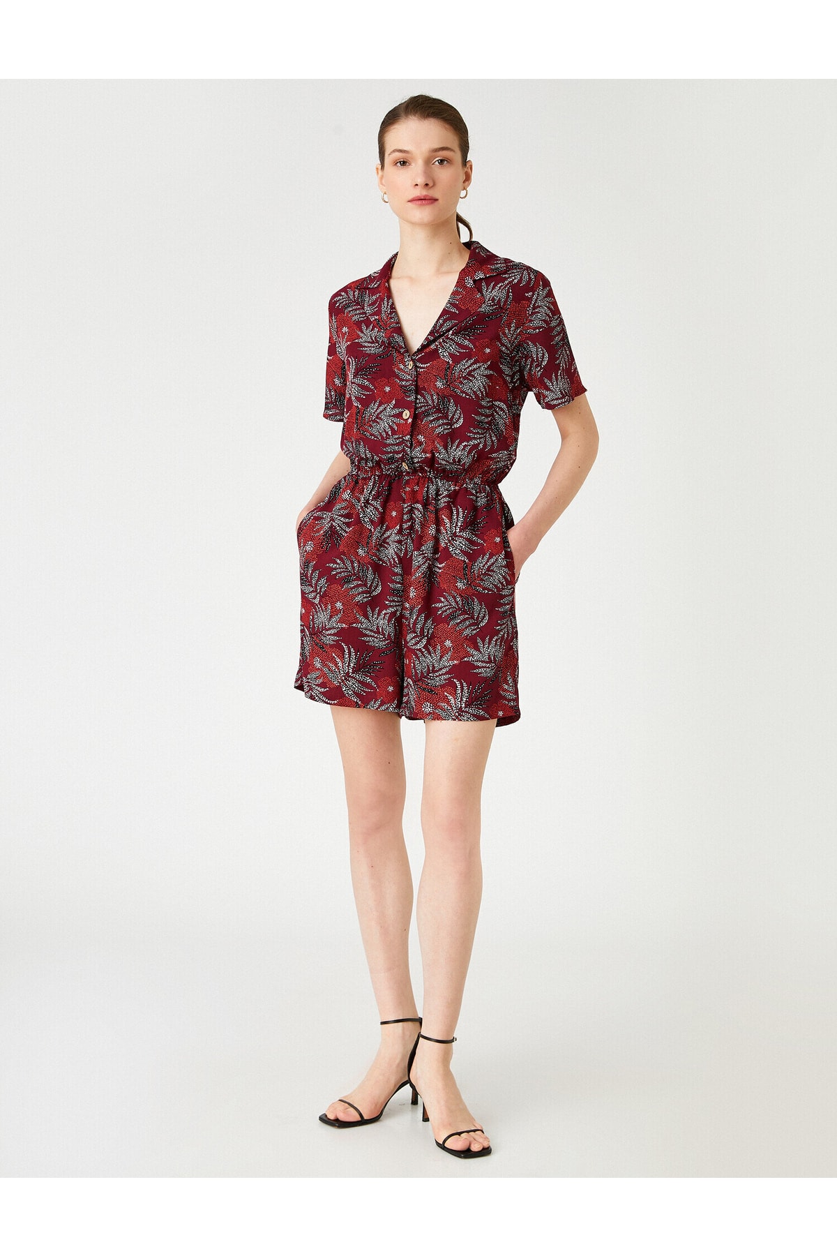 Koton Jumpsuit - Burgundy - Regular fit