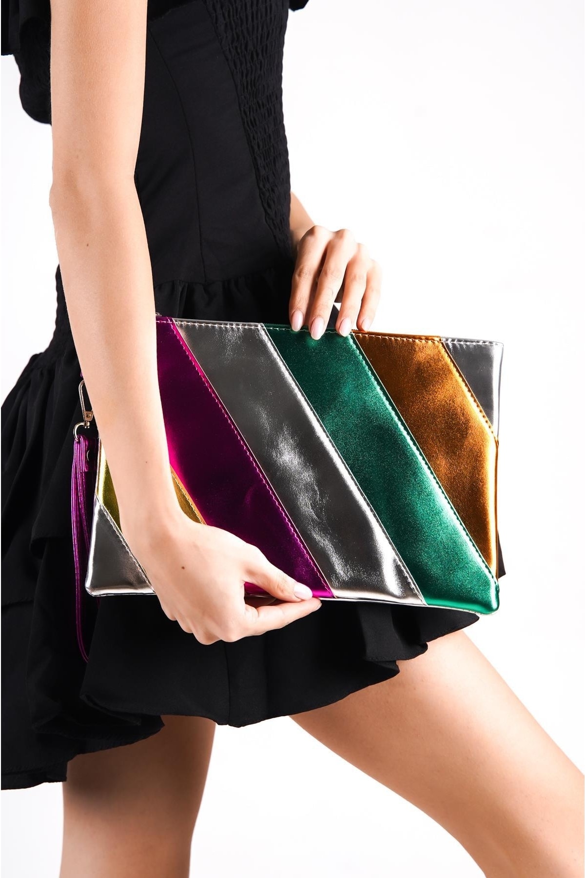 Capone Outfitters Clutch - Multicolor - Color Block