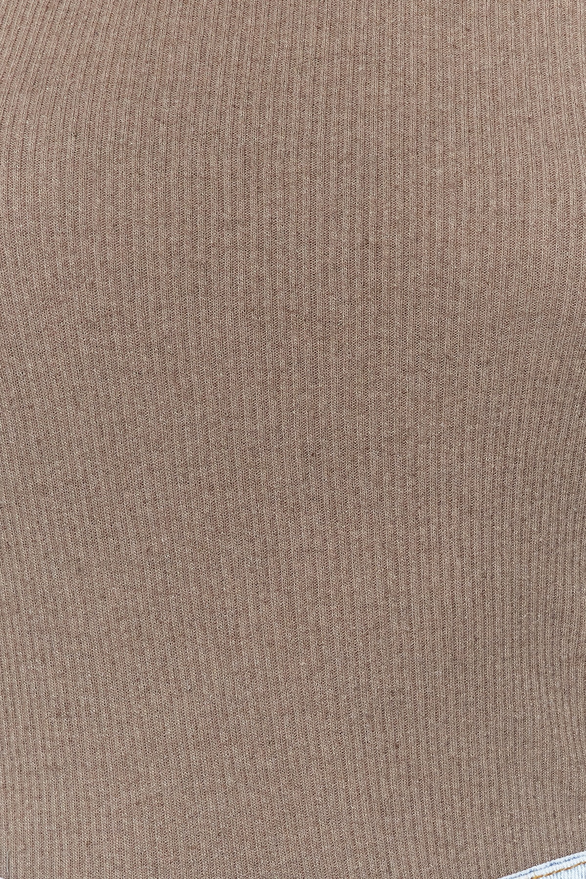 Trendyol Mink Cut Out Button Detailed Ribbed Flexible Snaps Knitted Body