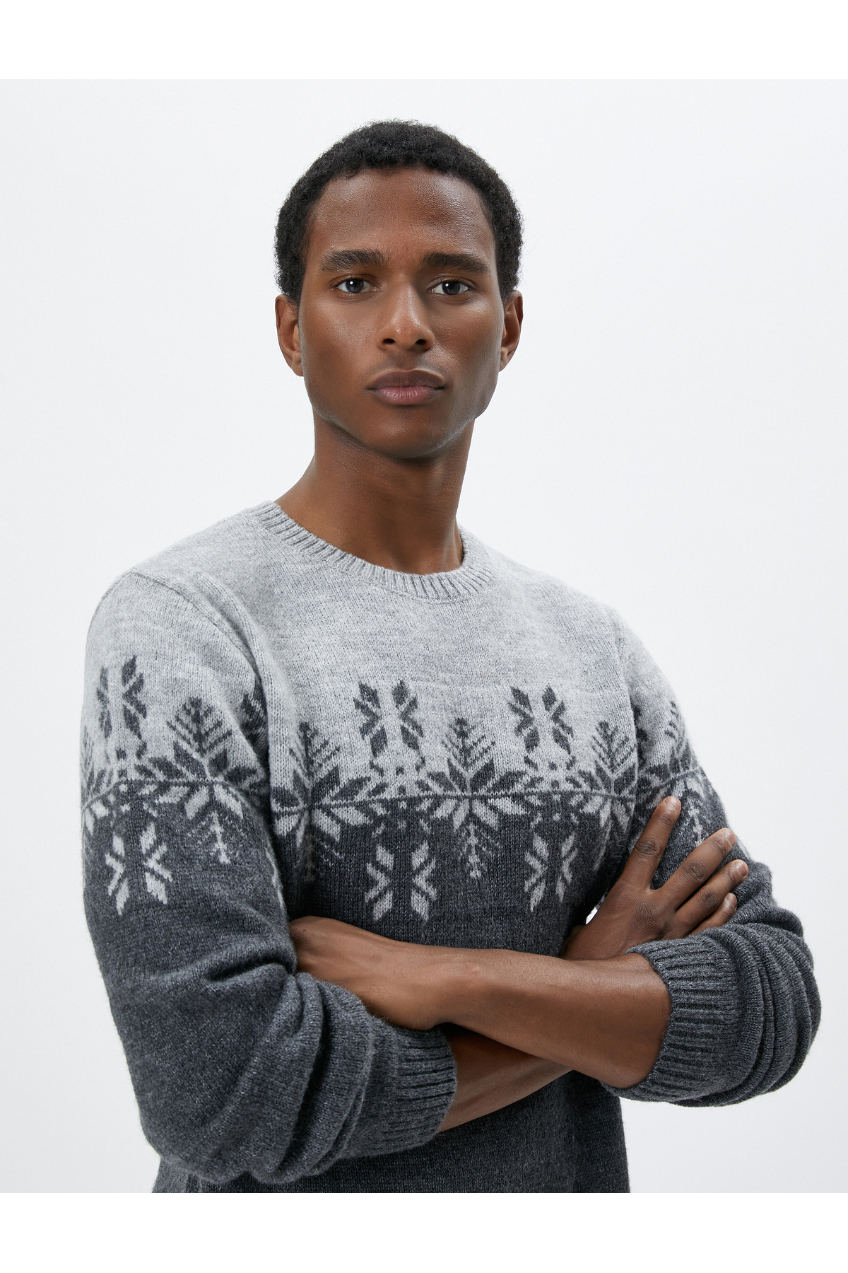 Levně Koton Acrylic Blend Sweater Crew Neck Ethnic Patterned