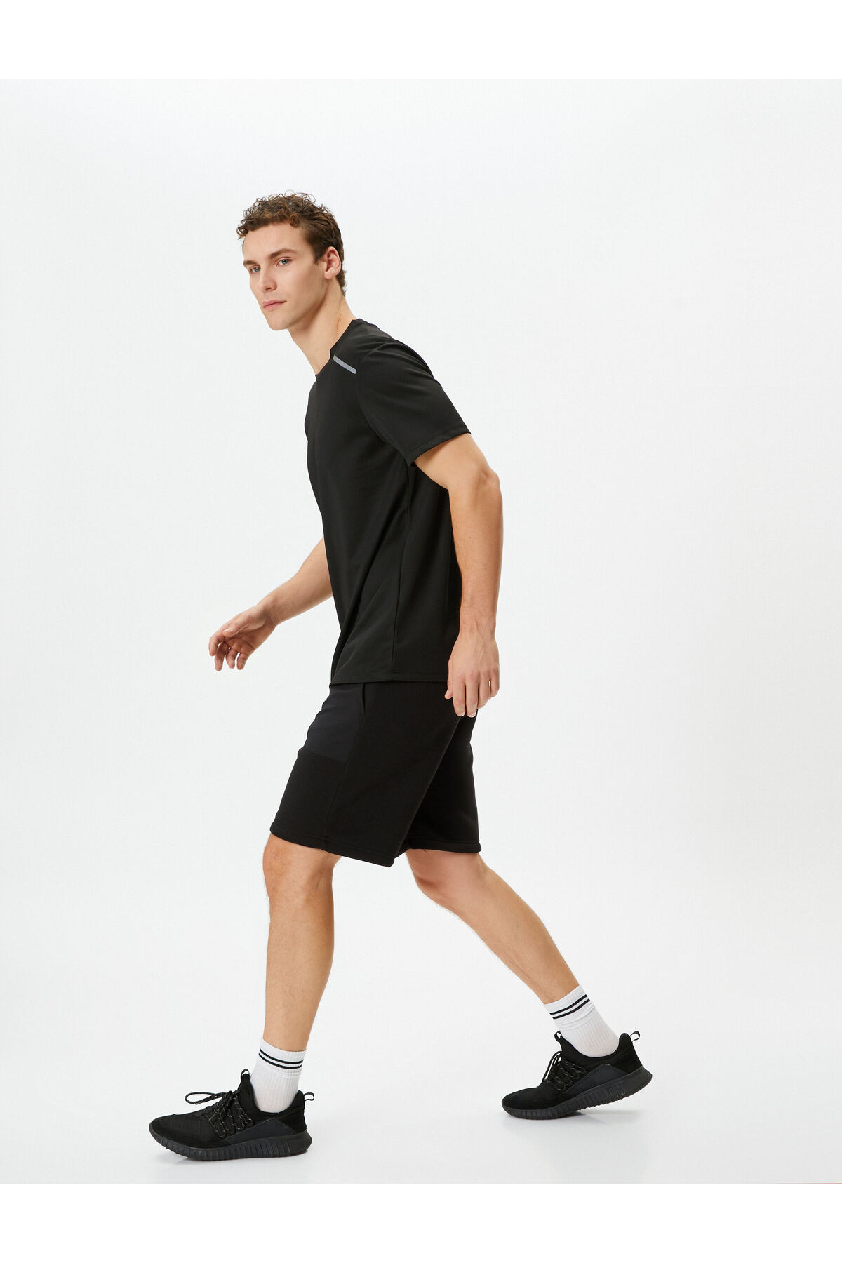Koton Sports Shorts with Pockets and Lace-Up Waist Fabric Detail