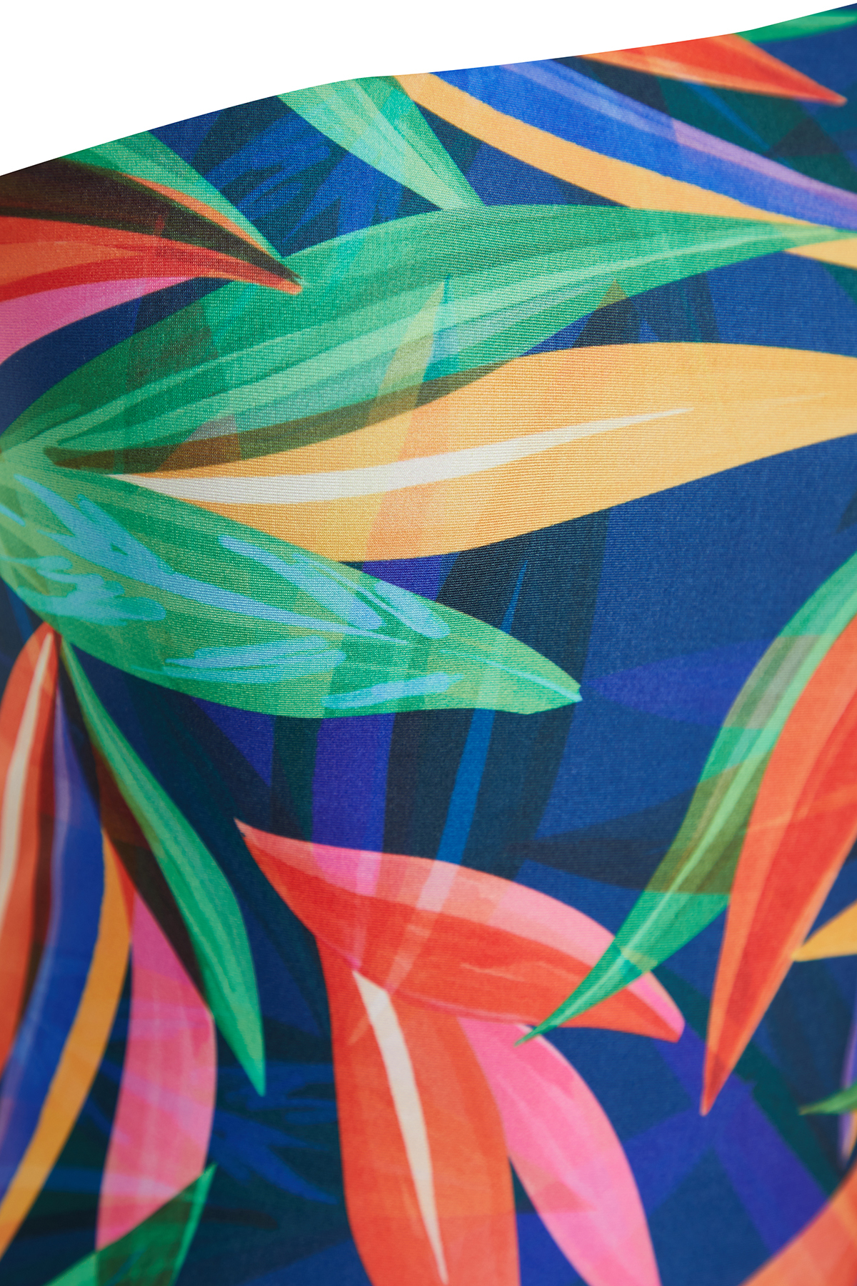 Trendyol Tropical Patterned One-Shoulder Tie Regular Swimsuit