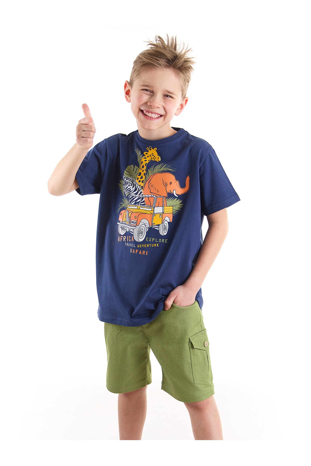 Levně mshb&g Safari Boy T-shirt Gabardine Shorts Set