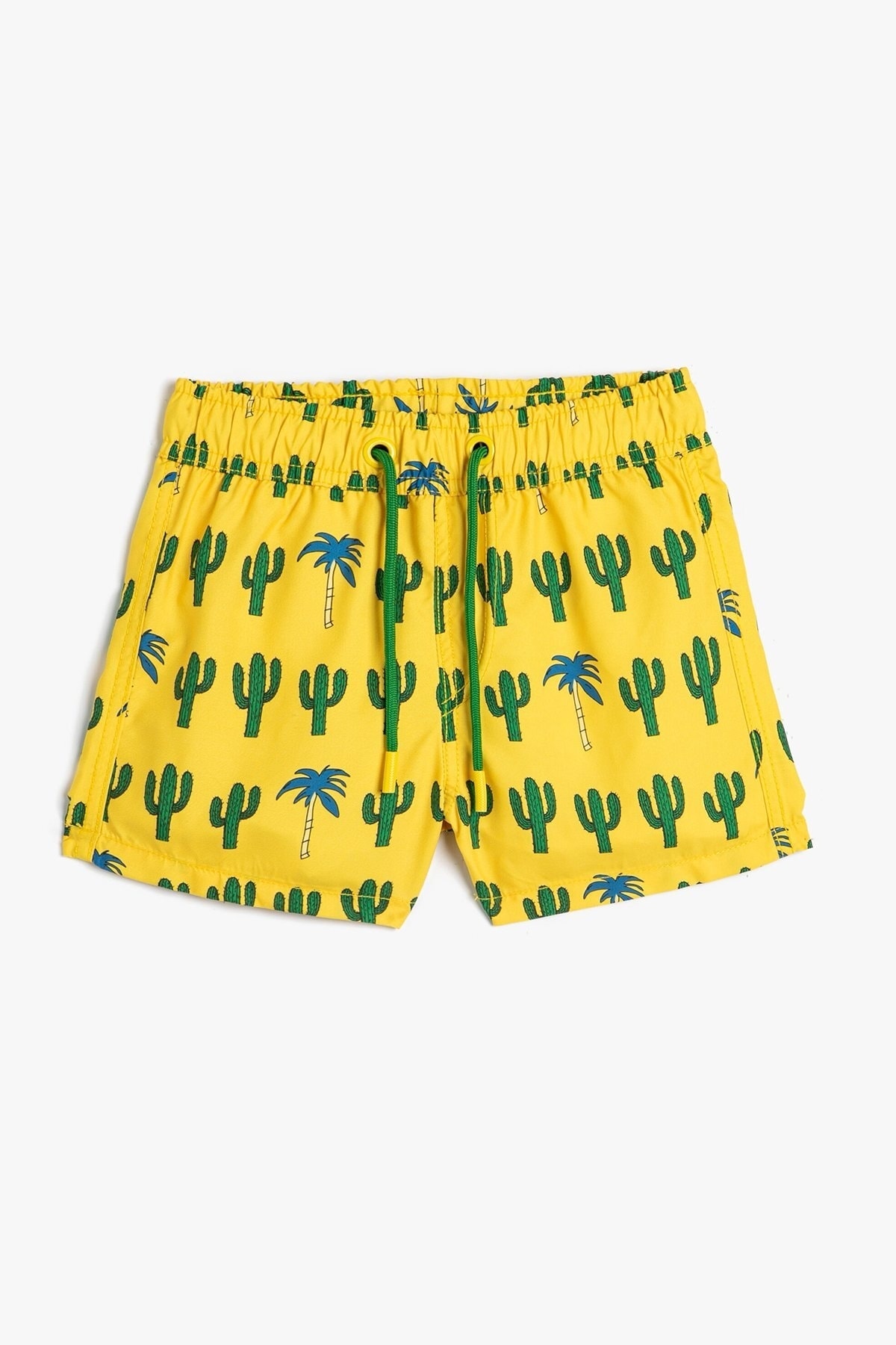 Levně Koton Boys' Tie Waist Cactus Printed Swimwear 3skb00039bw