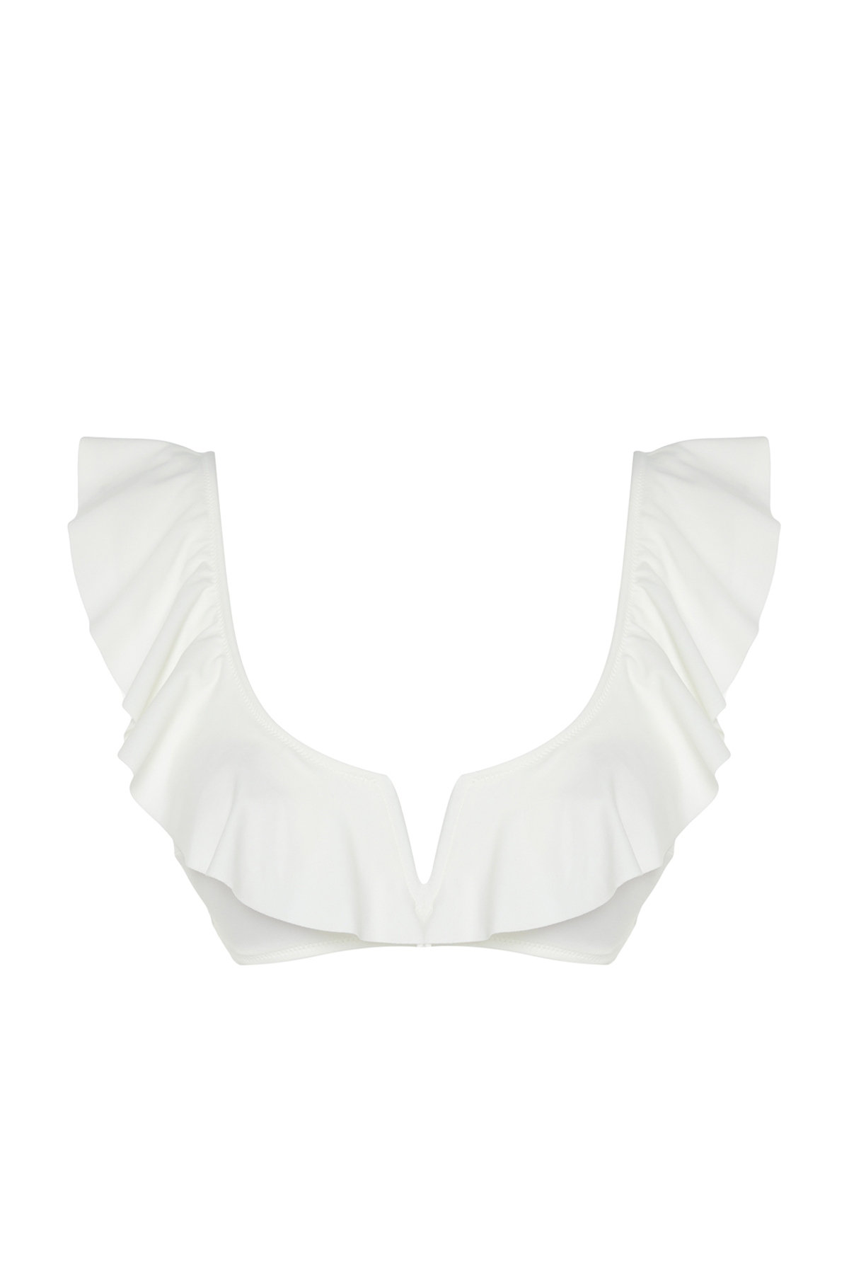 Trendyol Ecru Bralette Frilly Bikini Top