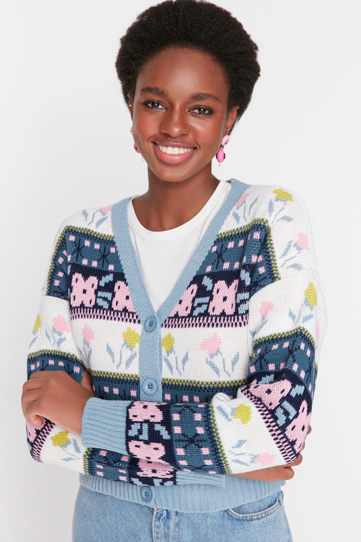 Trendyol Cardigan - Blue - Regular fit