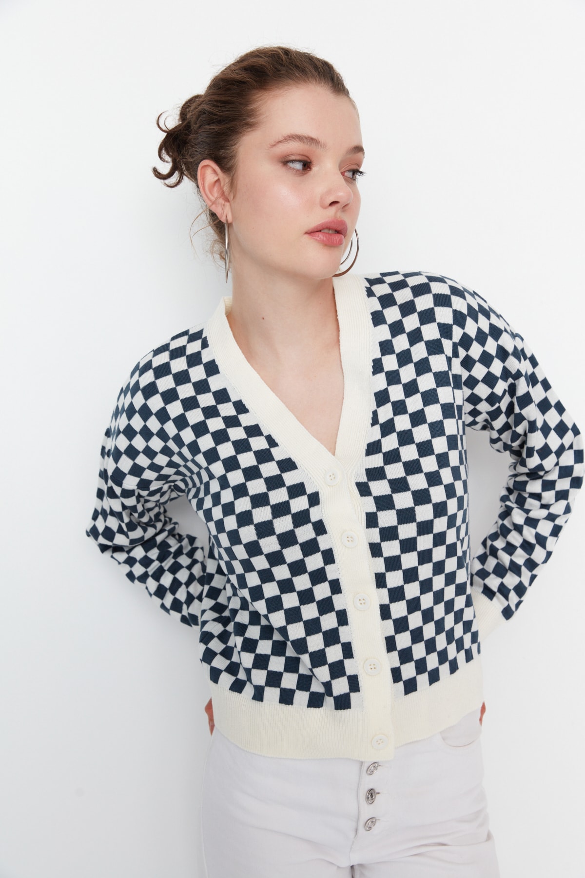 Trendyol Cardigan - Ecru - Regular fit