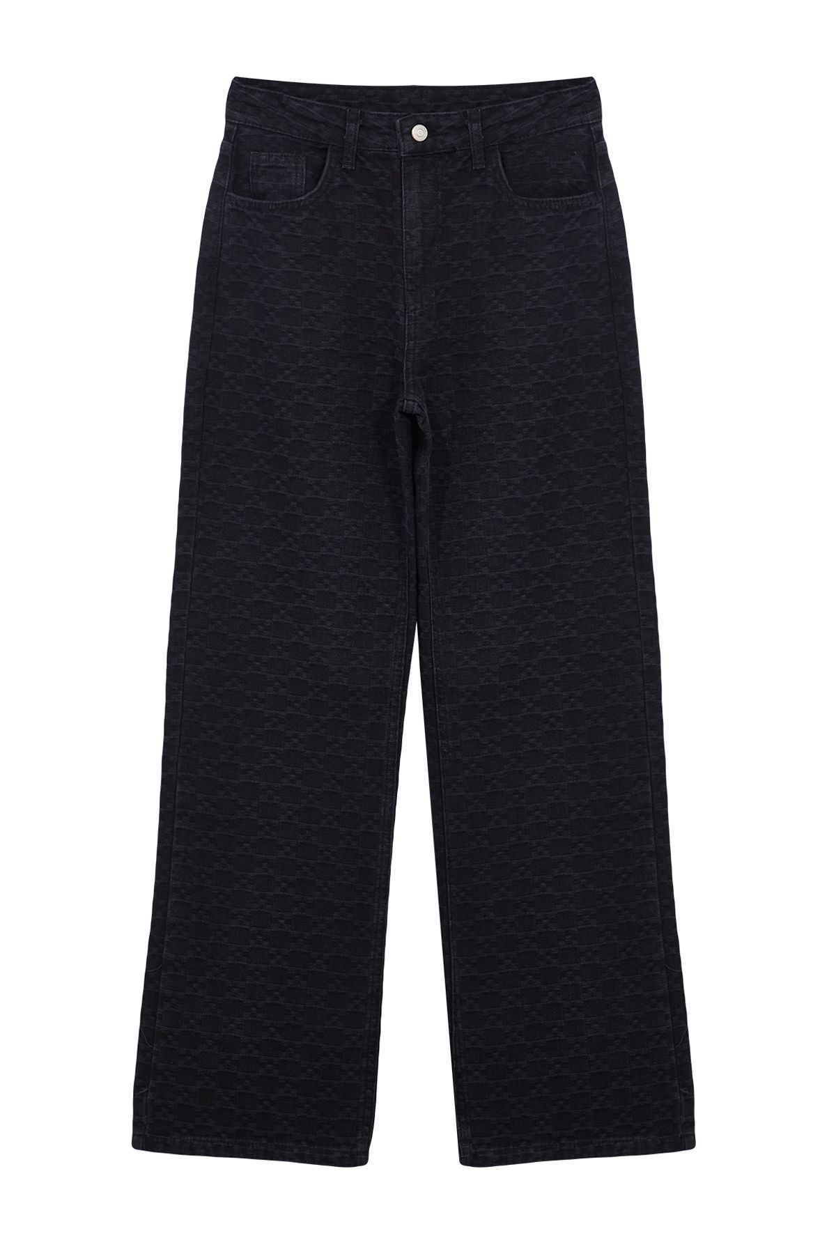 Trendyol Black High Waist Wide Leg Jeans