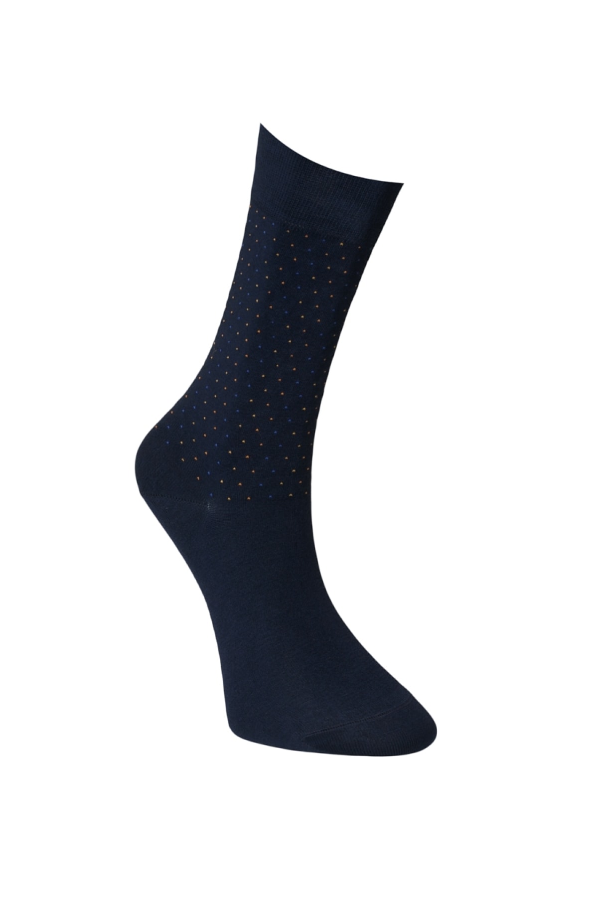 ALTINYILDIZ CLASSICS Men's Navy Blue Patterned Navy Blue Bamboo Casual Socks.