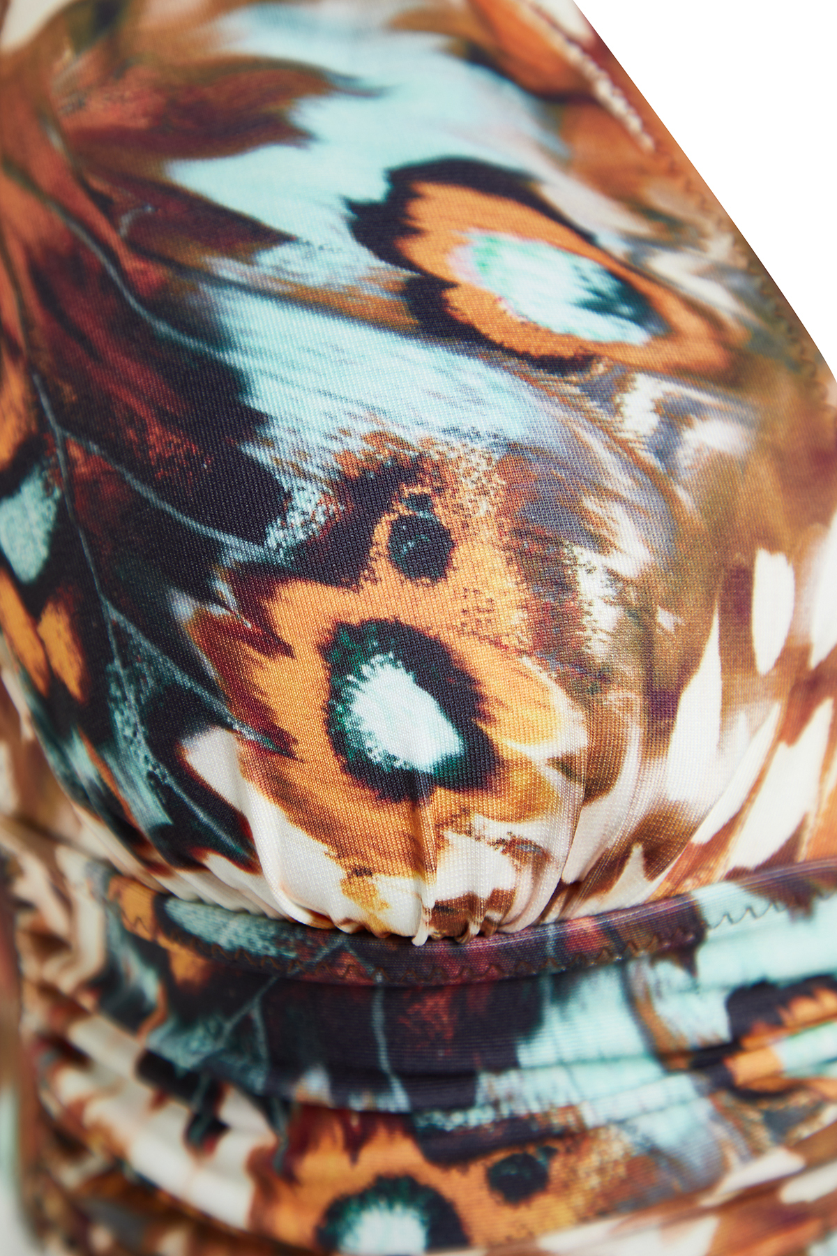 Trendyol Animal Patterned Triangle Accessory Bikini Top