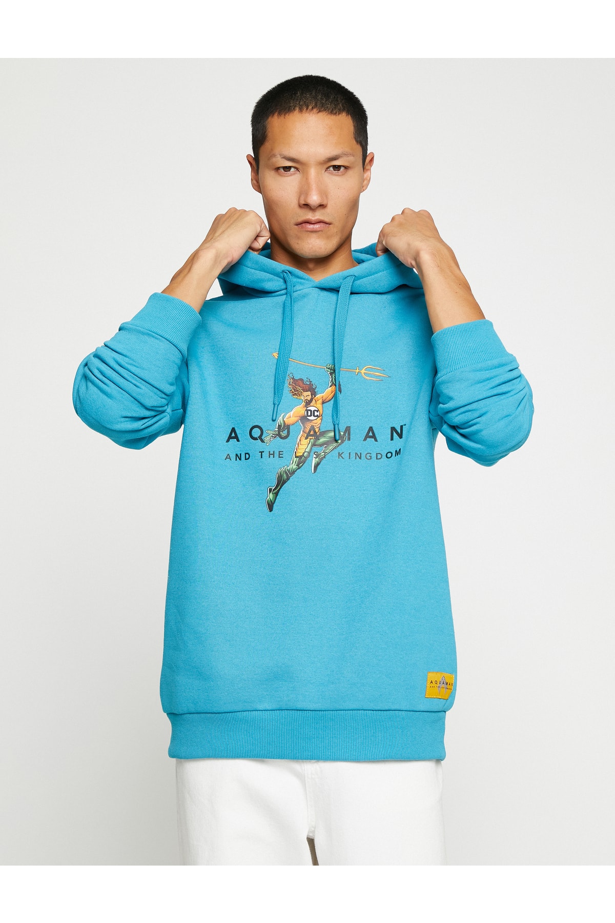 Levně Koton Aquaman Hooded Sweatshirt Raised Licensed Printed