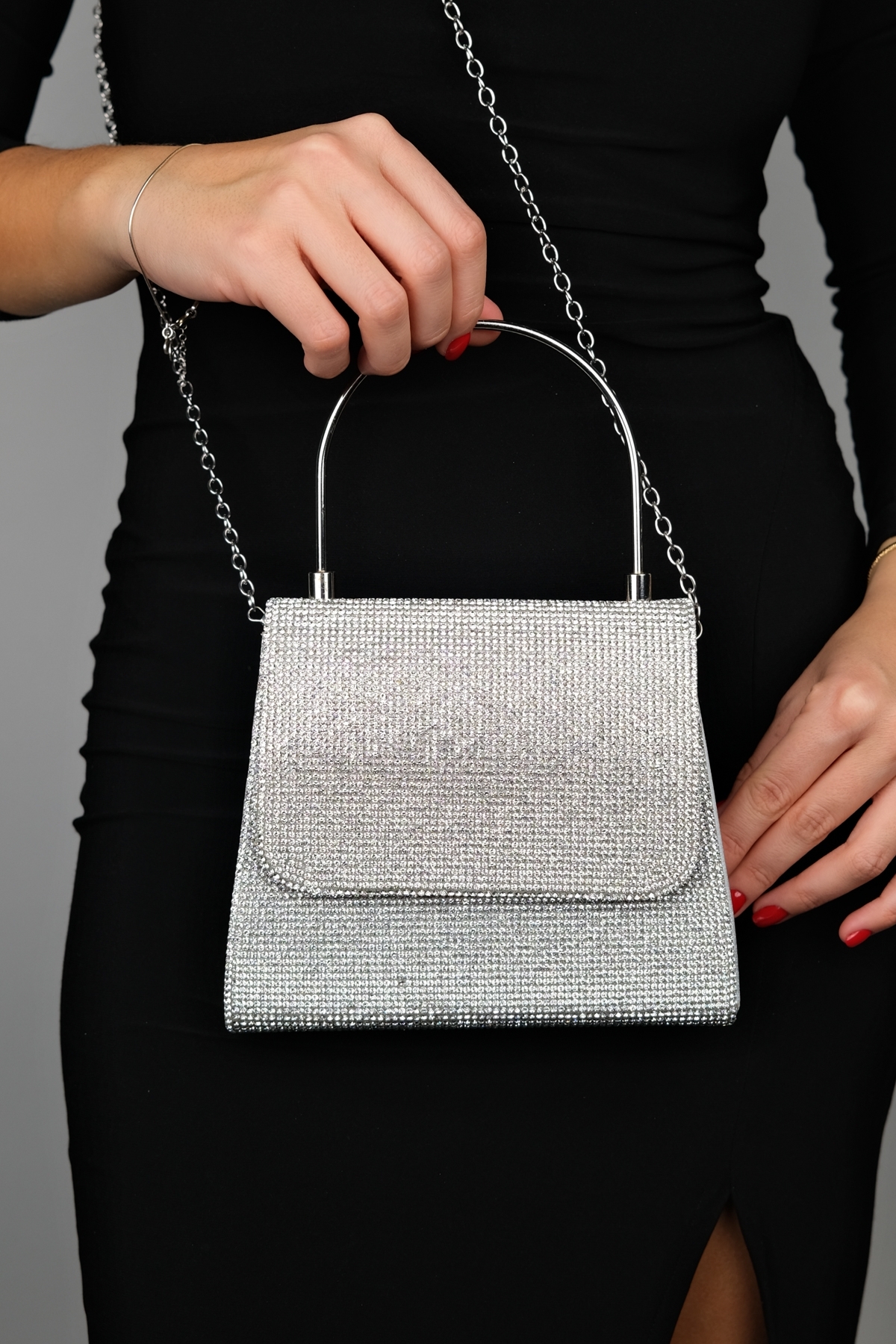 Levně LuviShoes LAMA Women's Silver Stone Handbag