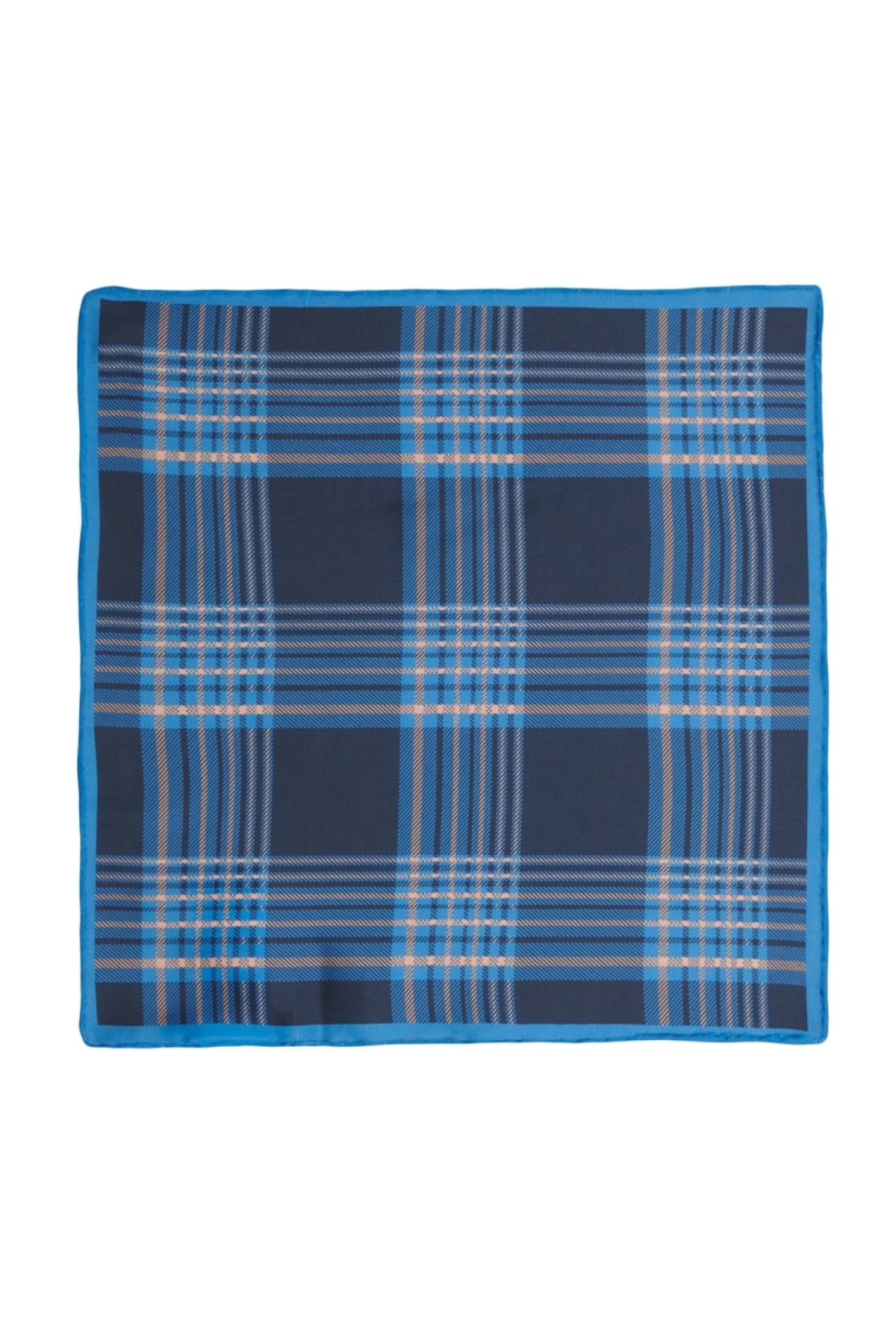 ALTINYILDIZ CLASSICS Men's Navy Blue-Blue Patterned Navy Blue-Blue Classic Handkerchief