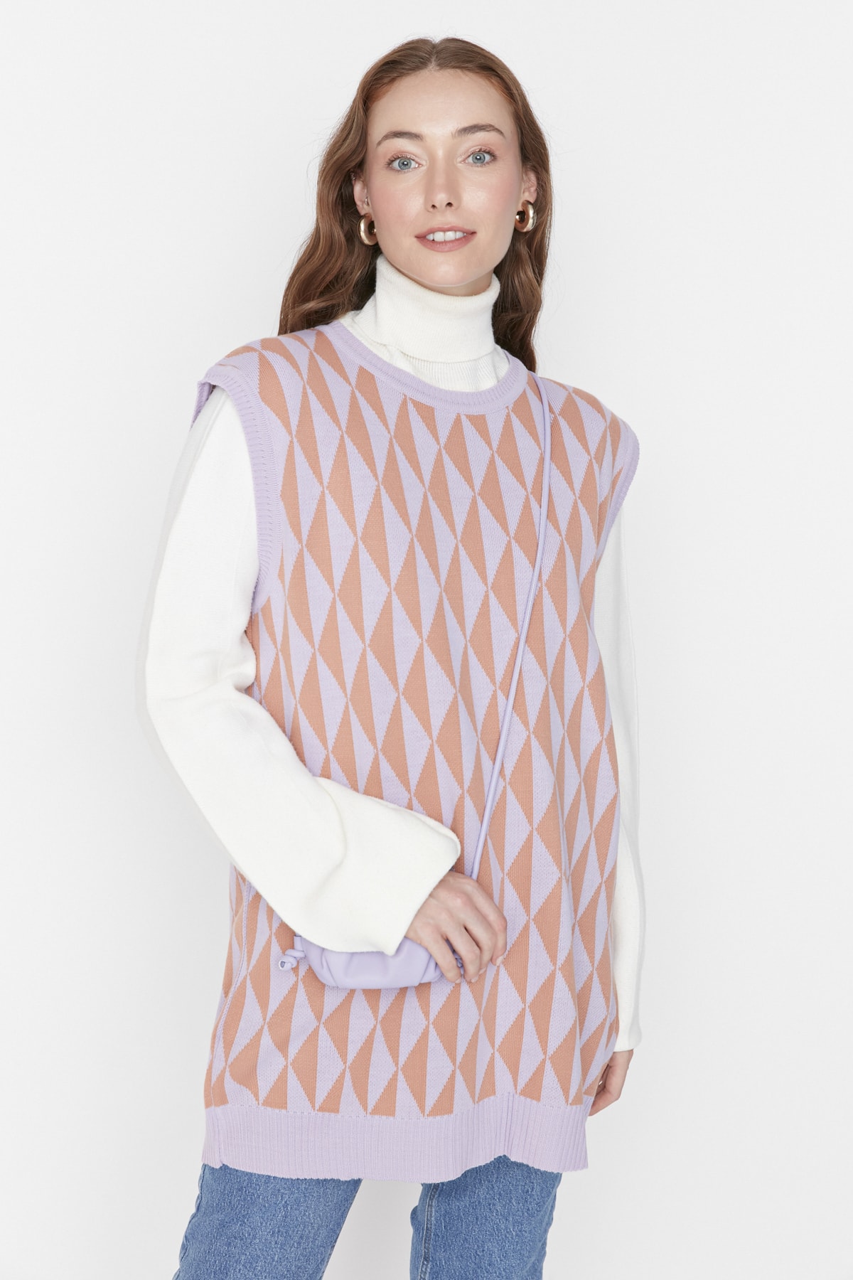 Trendyol Sweater - Purple - Relaxed fit