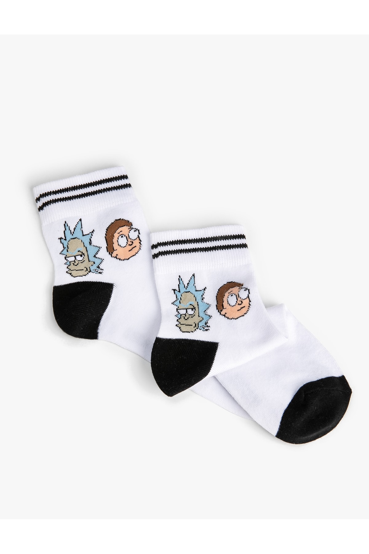 Koton Rick and Morty Crewneck Socks Licensed, Embroidered