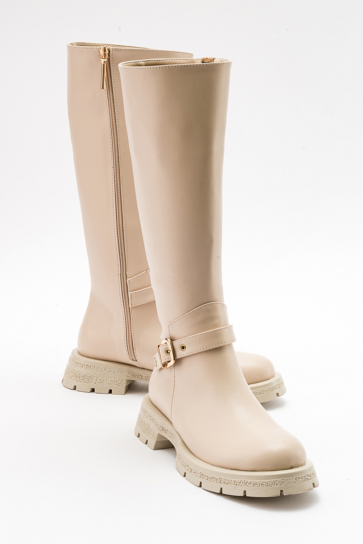 Levně LuviShoes COVELA Women's Beige Skin Boots