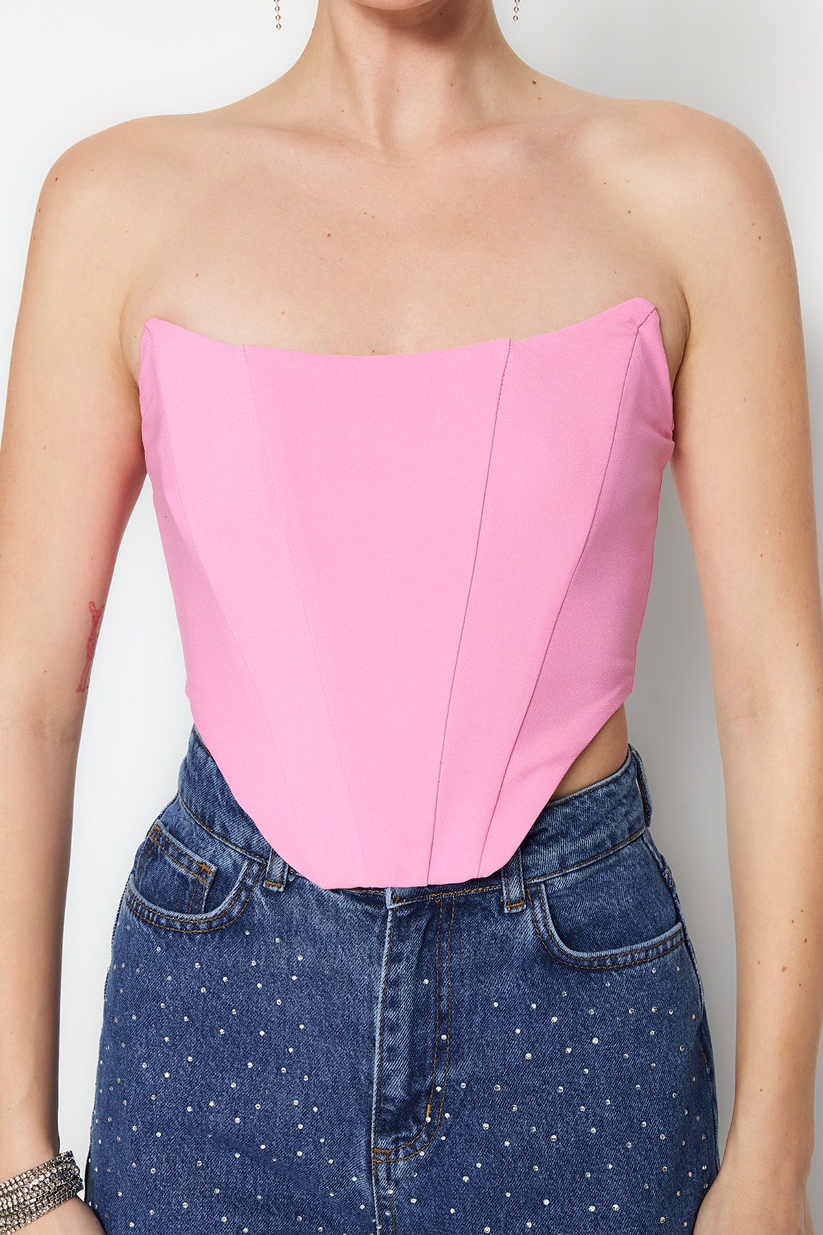 Top de dama Trendyol Strapless