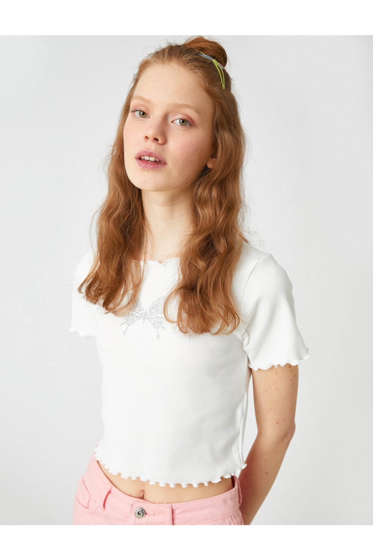 Koton T-Shirt - Ecru - Regular fit