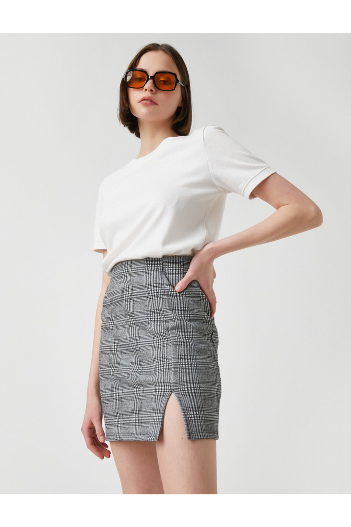 Levně Koton Slit Mini Skirt
