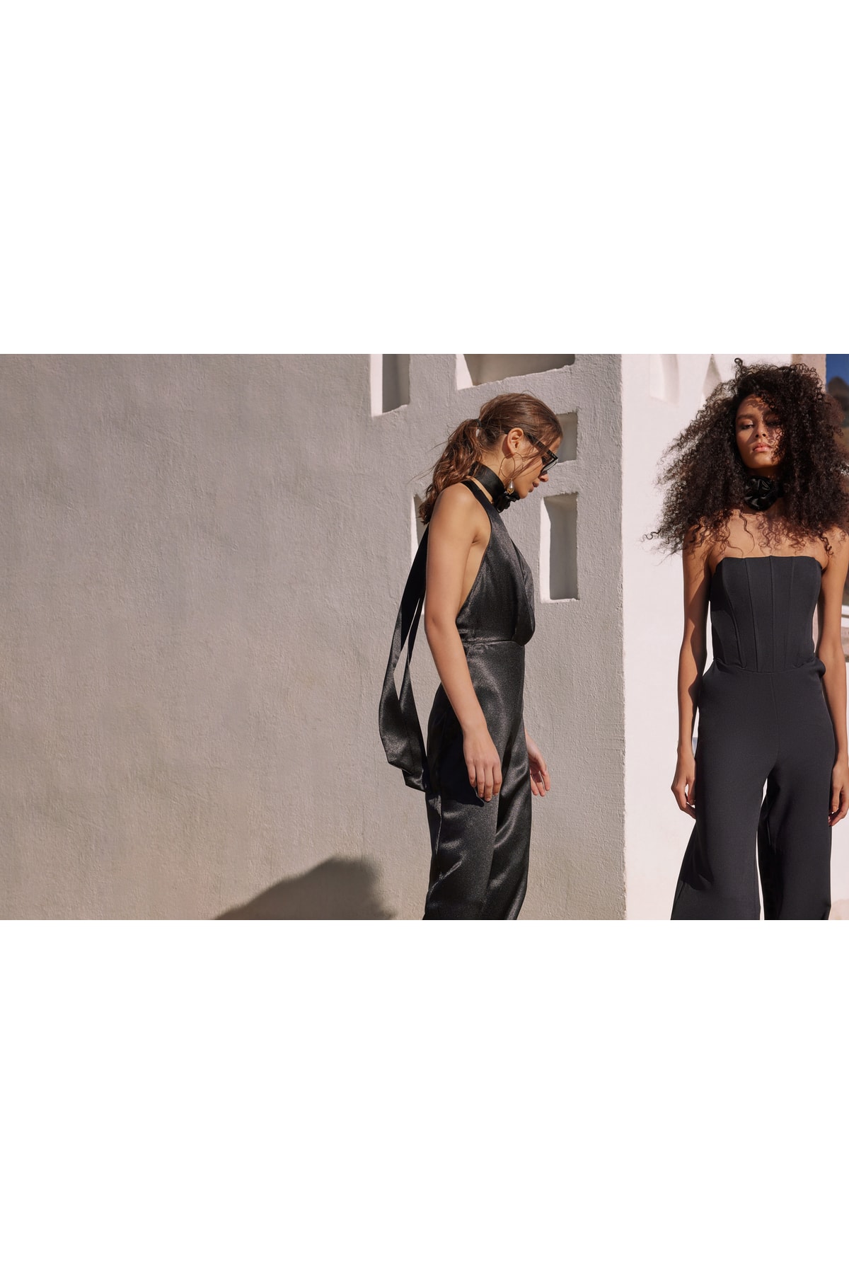 Trendyol Black Weave Satin Jumpsuit