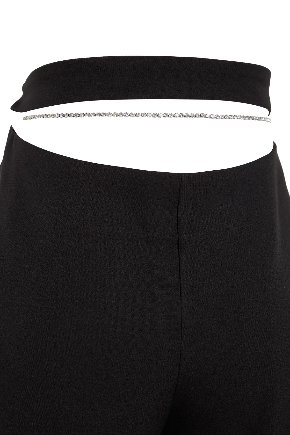 Pantaloni țesute Trendyol Black