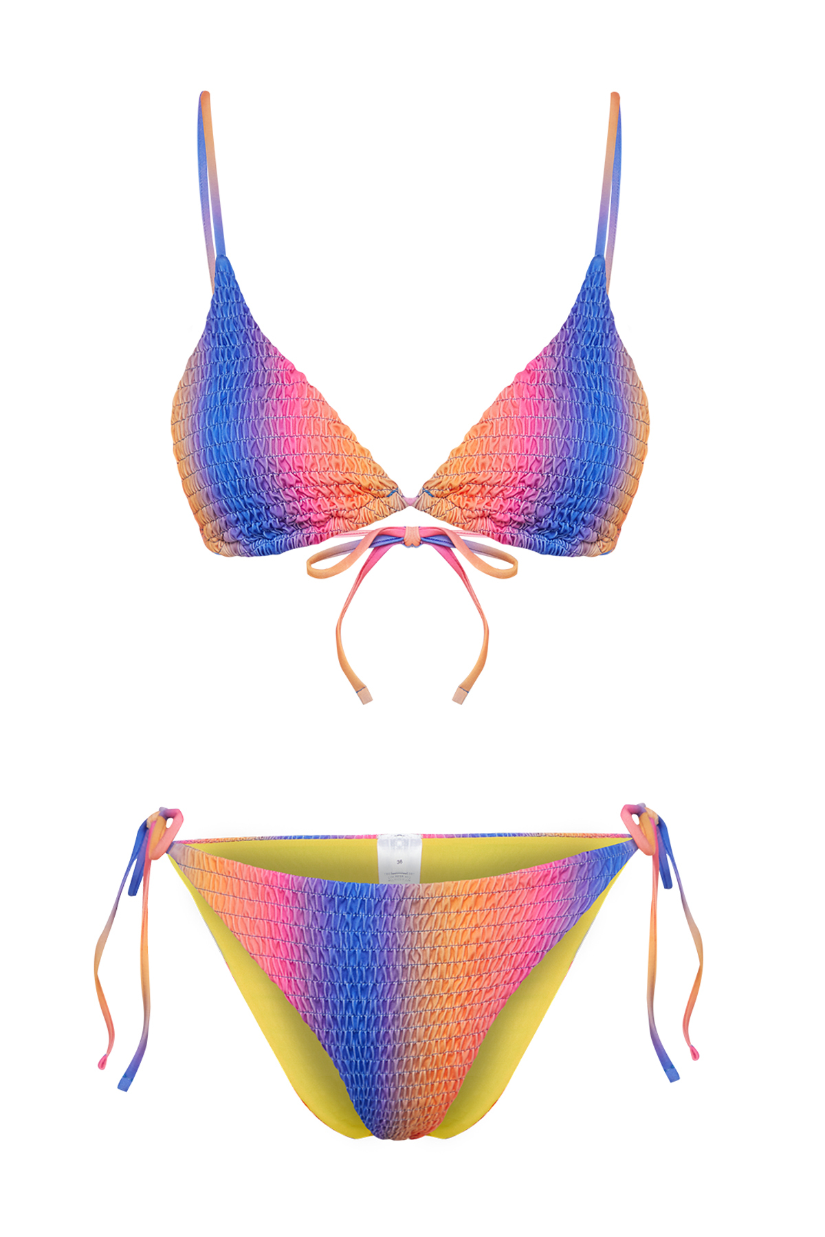 Trendyol Gradient Patterned Triangle Bikini Brazilian Bikini Set