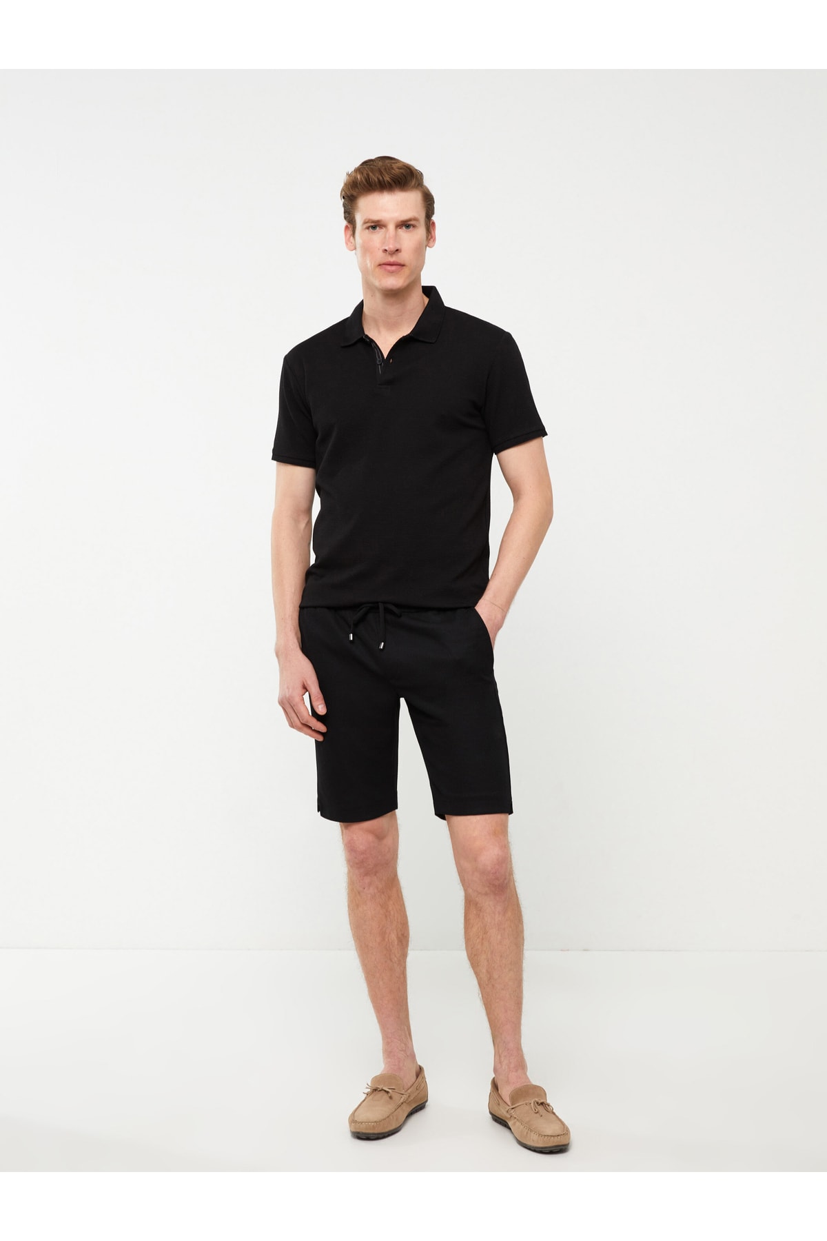 LC Waikiki Slim Fit Men's Shorts with Tie Waist Detail