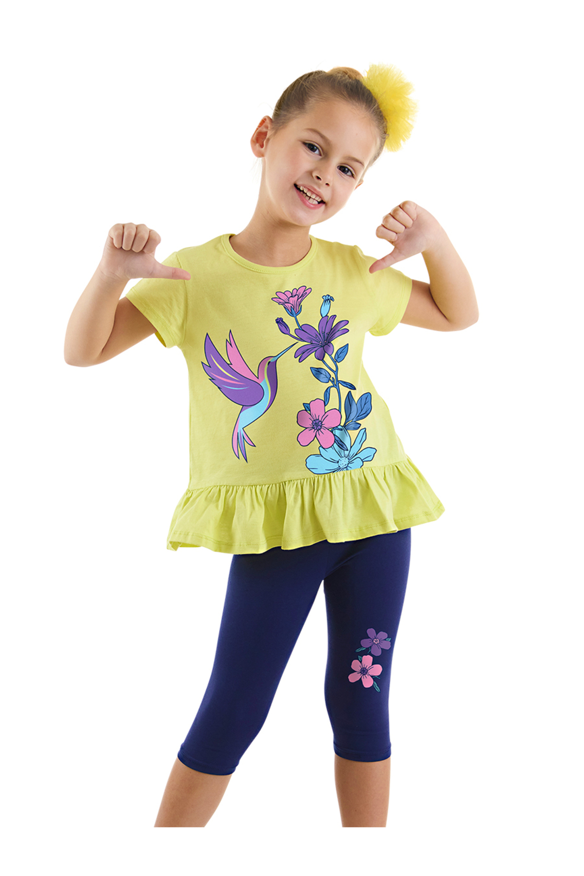 Levně mshb&g Bee Hummingbird Girls Kids T-shirt Leggings Suit