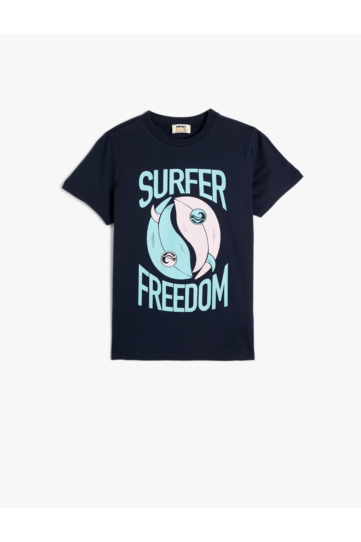 Koton T-Shirt Short Sleeve Surf Printed Cotton