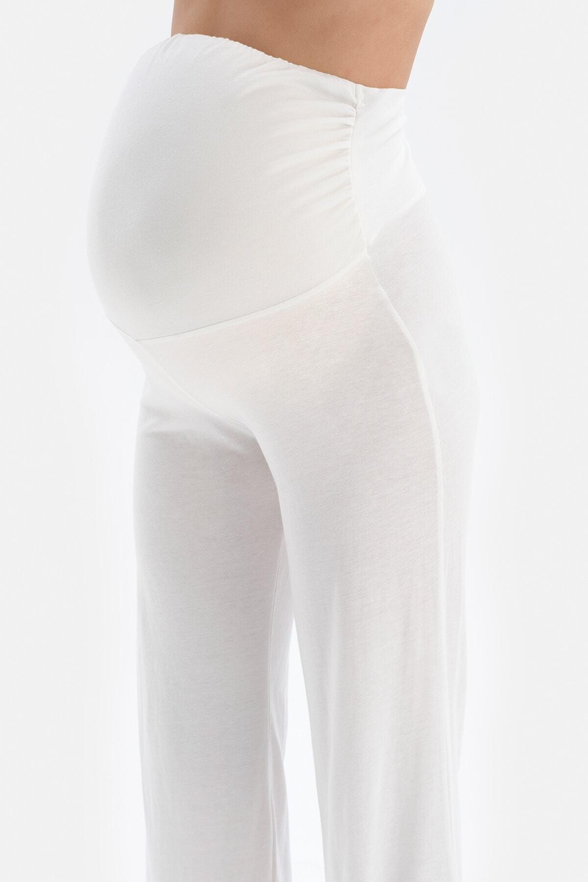 Dagi White Modal Maternity Pajama Pants