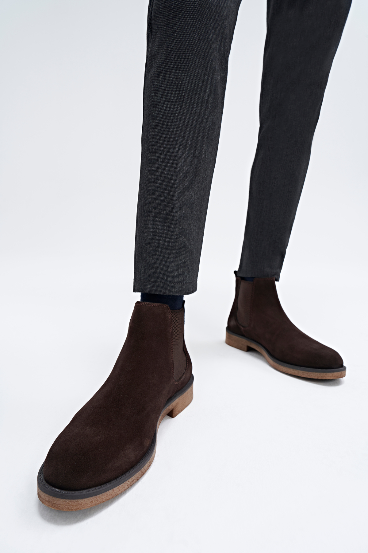 Levně Hotiç Genuine Leather Brown Men's Casual Boots