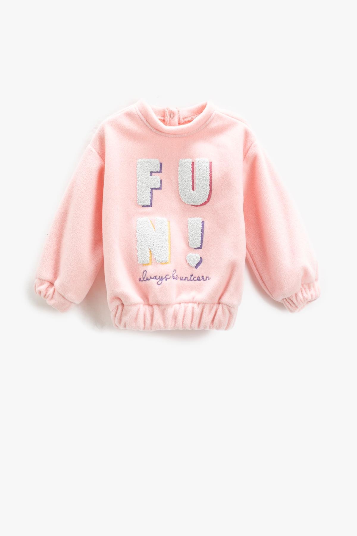 Levně Koton Baby Girl Pink Sweatshirt
