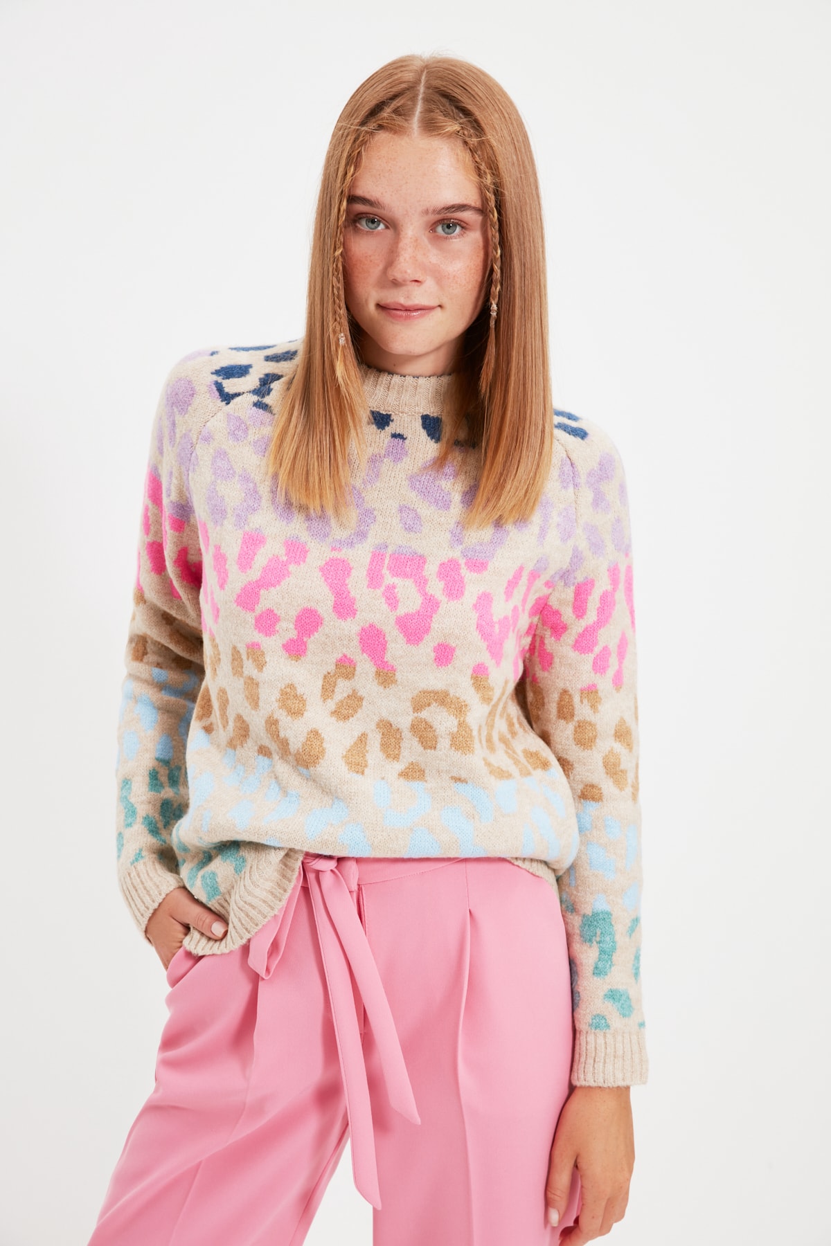 Damen Pullover Trendyol Patterned