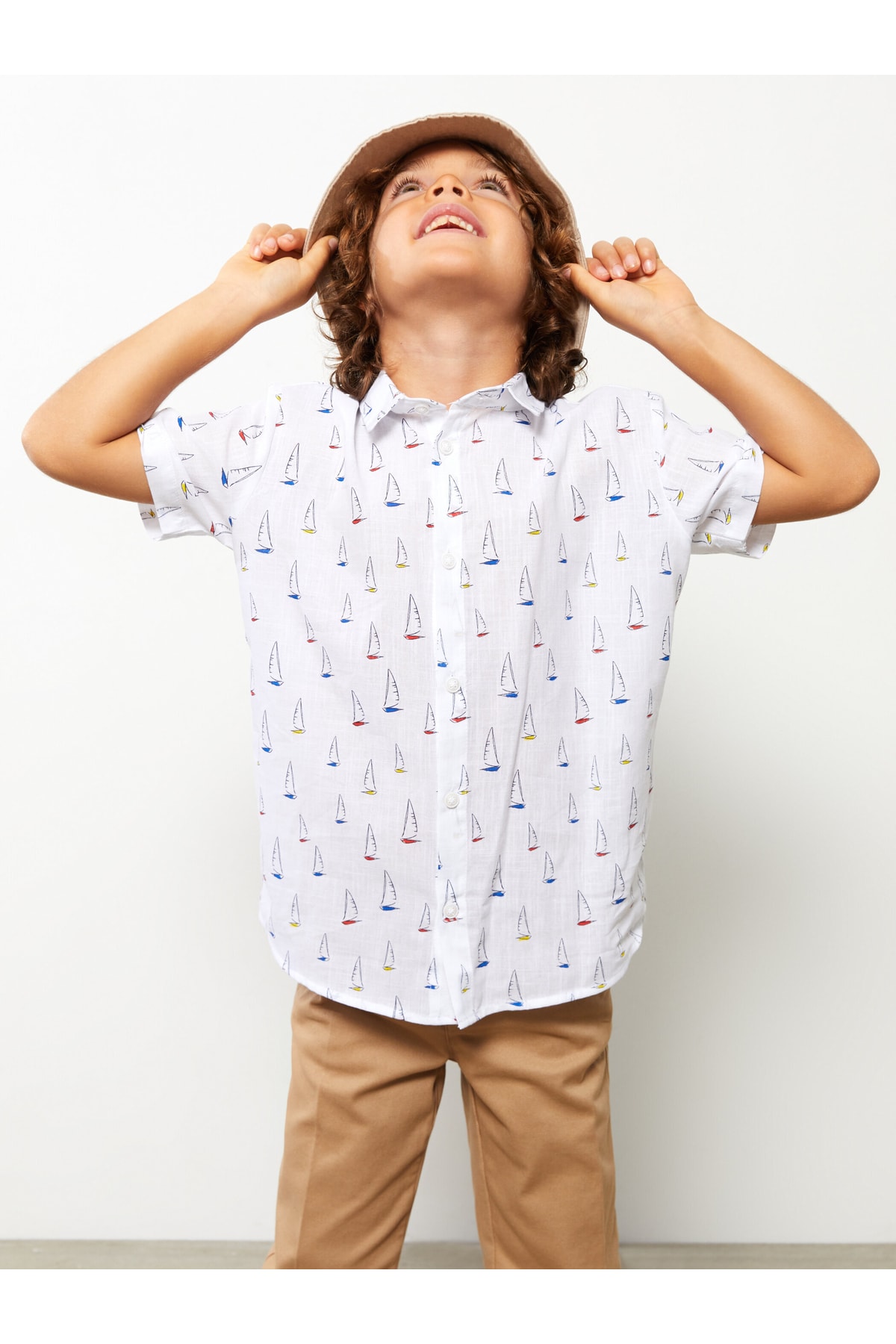 LC Waikiki Patterned Boys' Short Sleeve Shirts