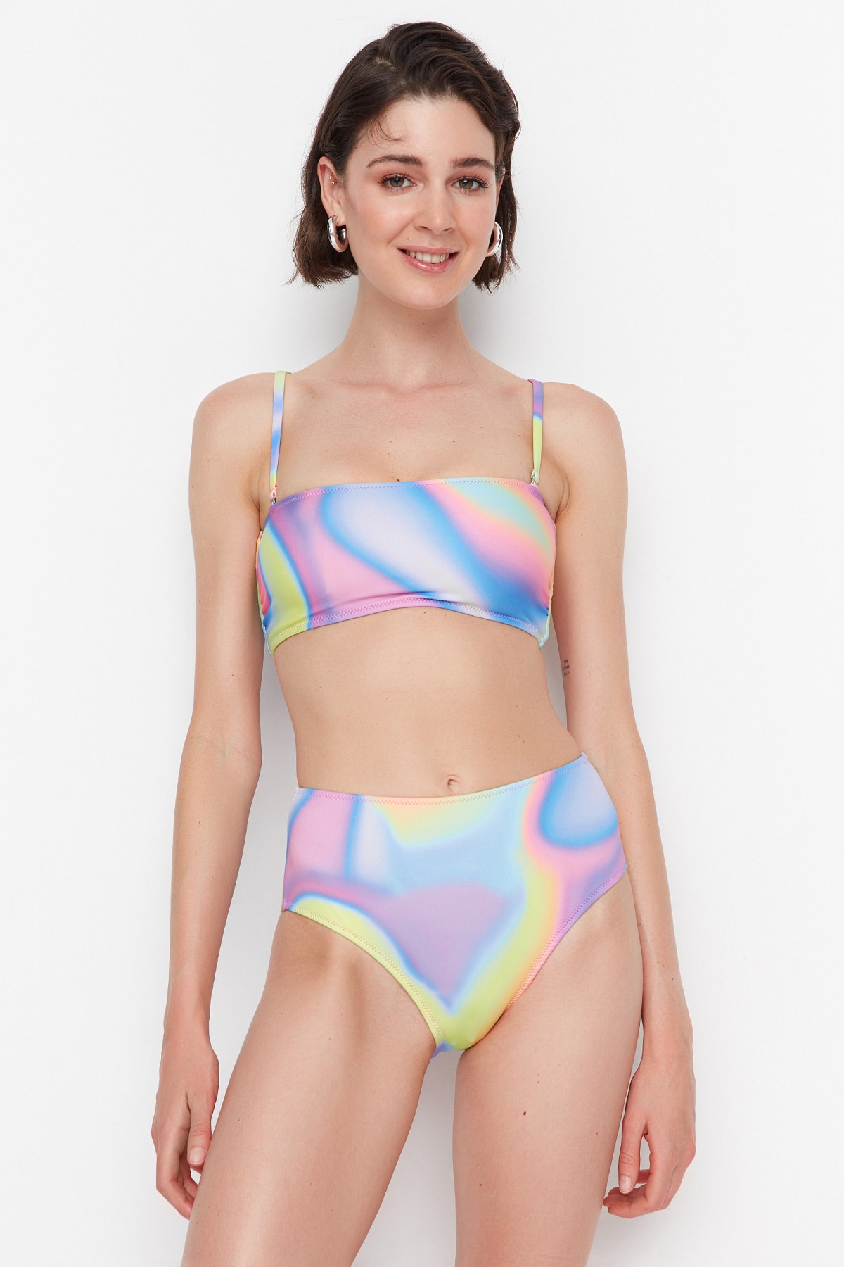 Bikini partea de sus Trendyol Abstract