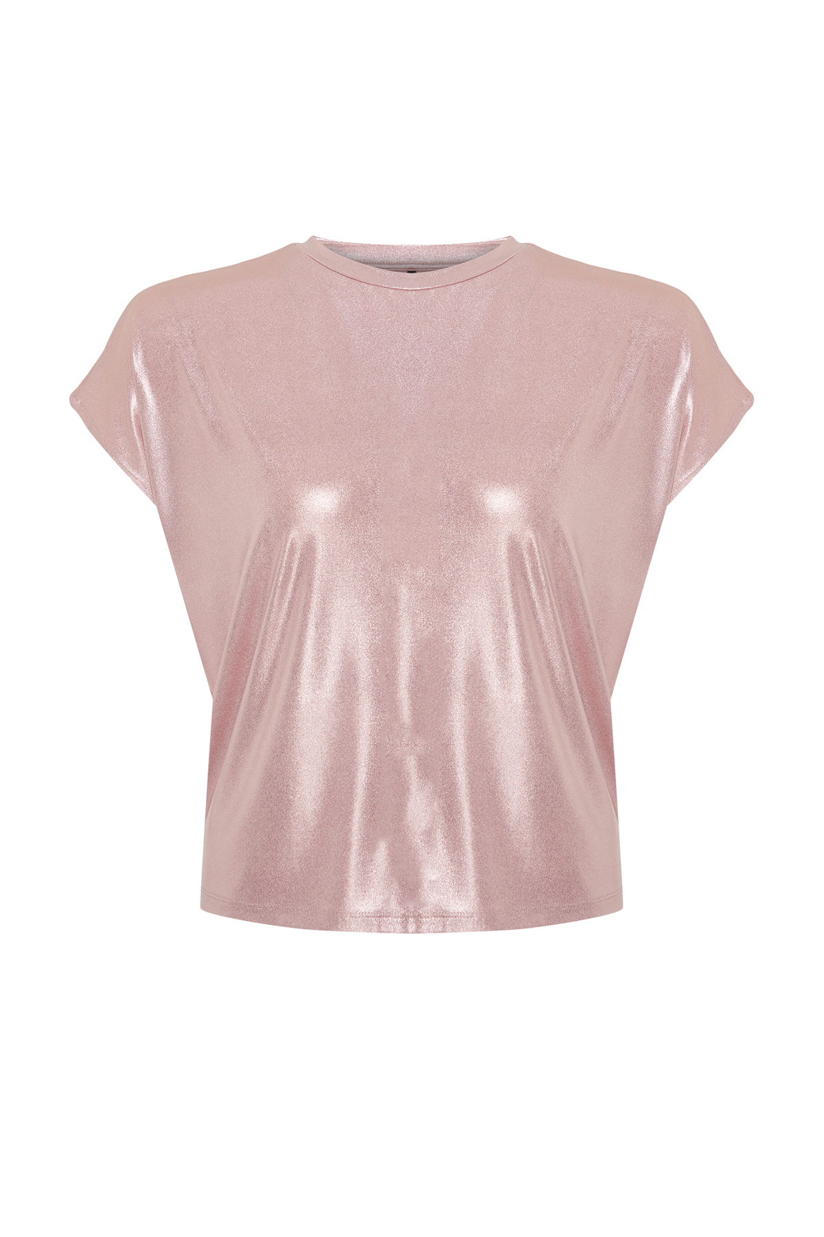 Trendyol Curve Powder Metallic Print Knitted Blouse