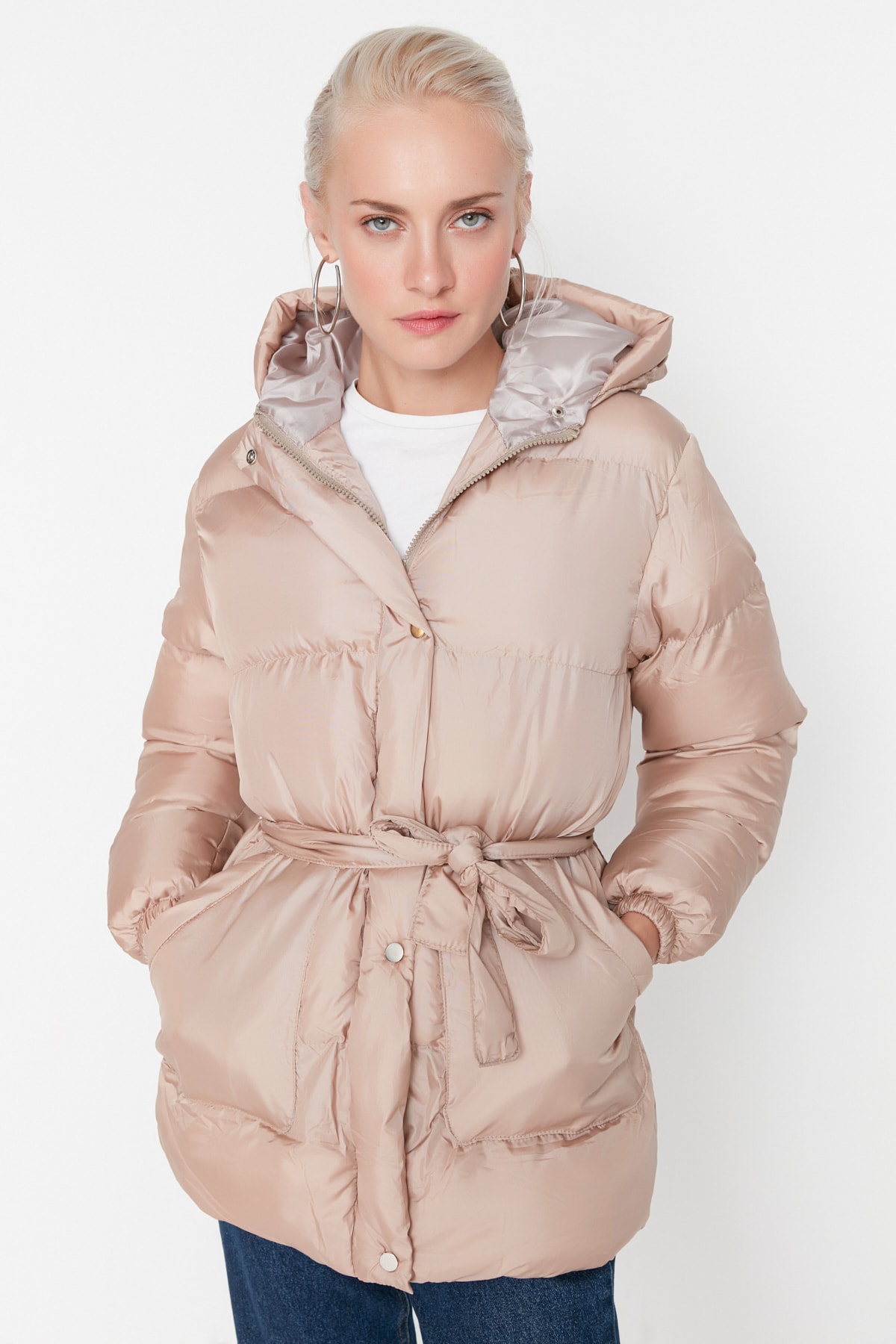 Trendyol Winter Jacket - Beige - Puffer