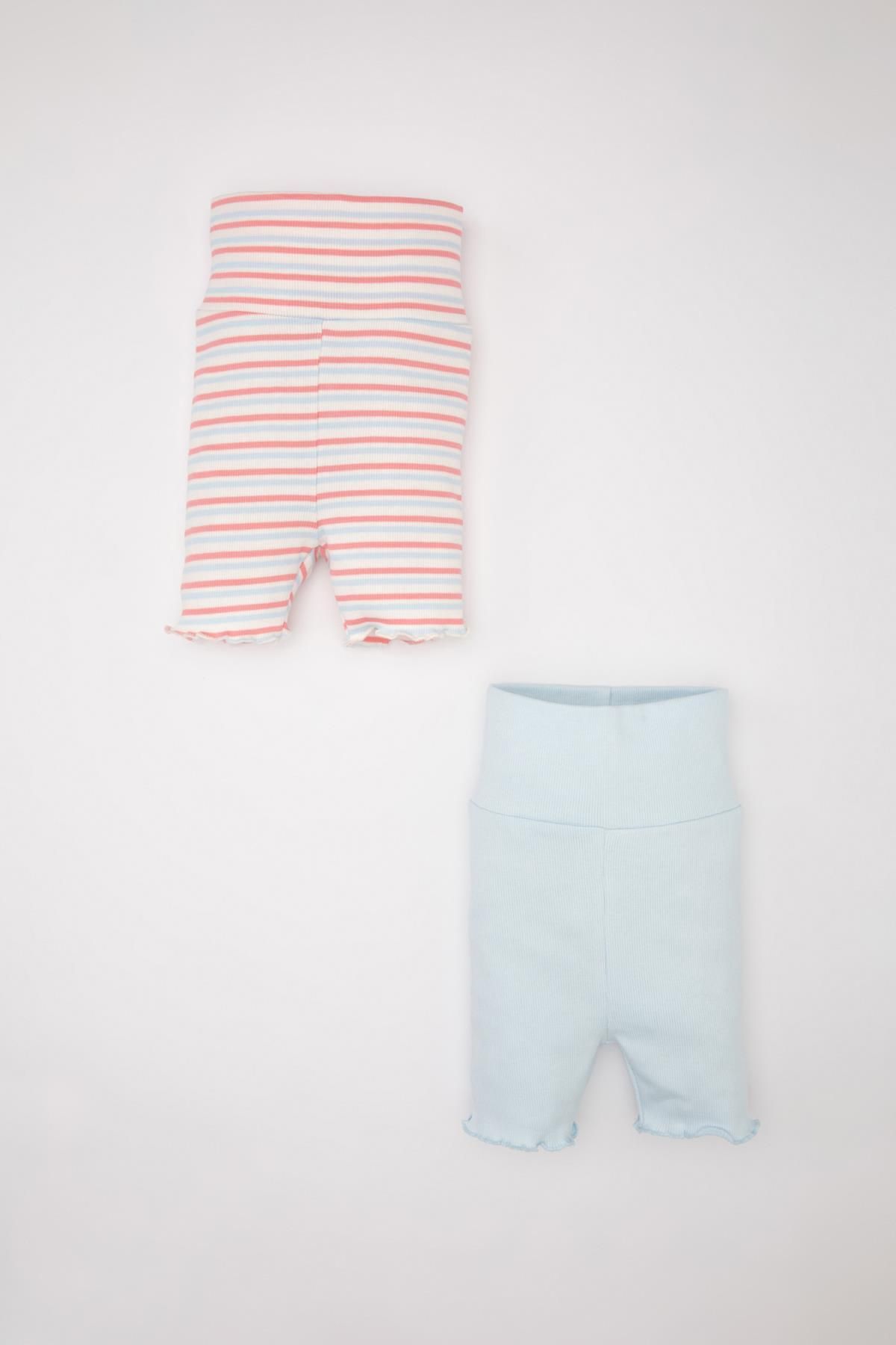 DEFACTO Baby Girl Striped Ribbed Camisole 2-Piece Shorts