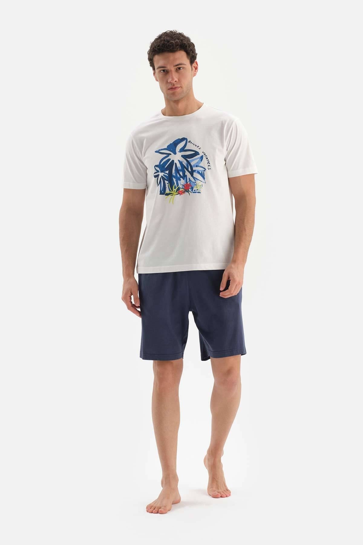 Dagi Pajama Set - Ecru - Graphic