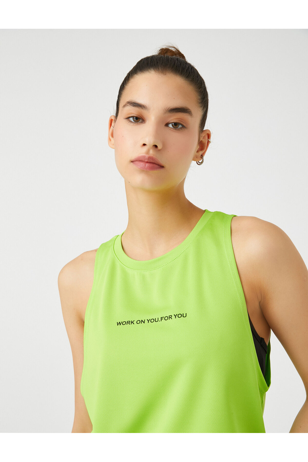 Koton Sleeveless T-Shirt with Window Detail Print