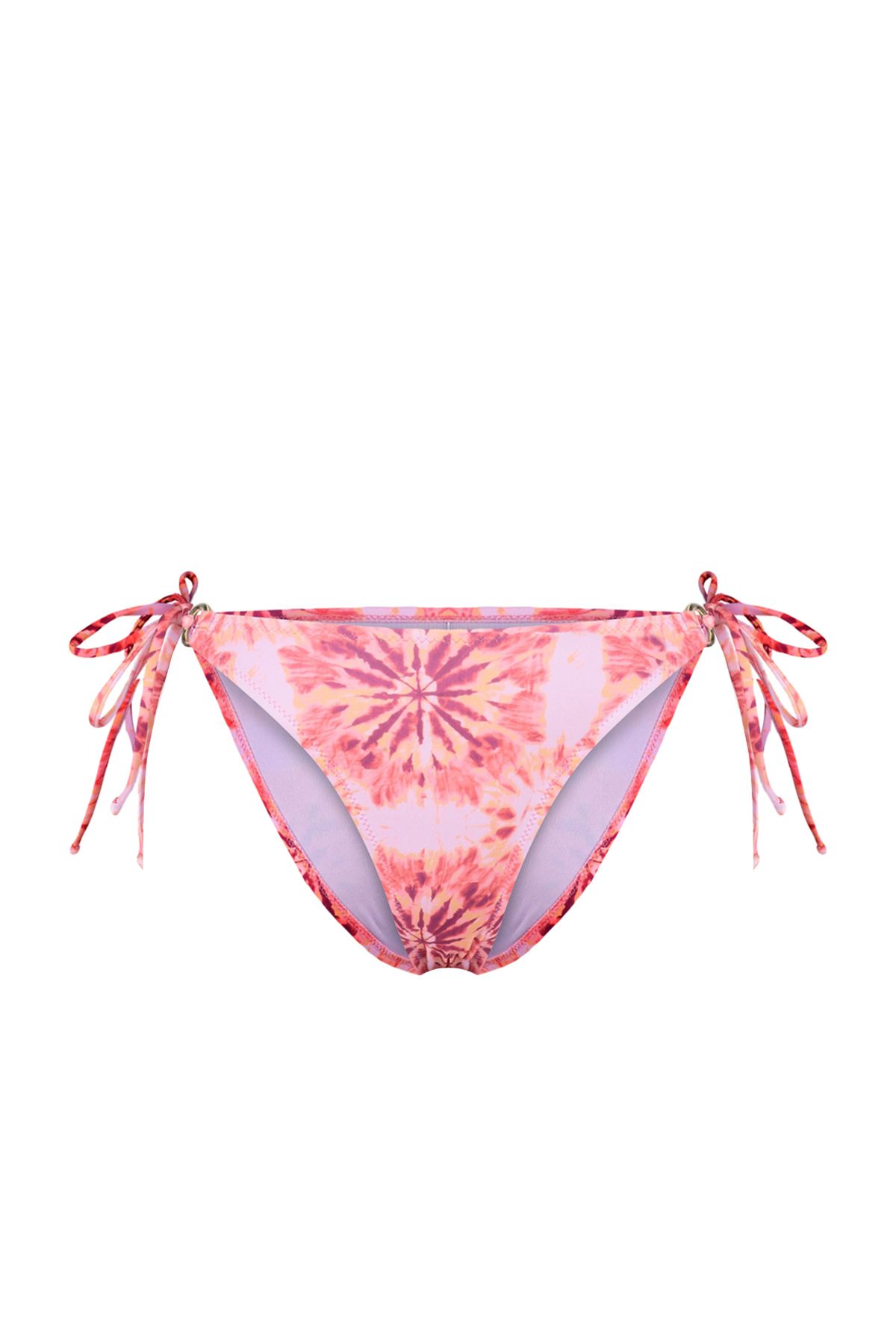 Trendyol Floral Patterned Tie-Up High Waist Hipster Bikini Bottom